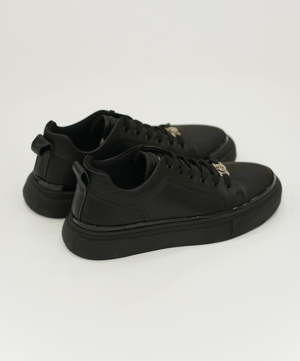 Erkek Hakiki Deri Bağcıklı Sneakers