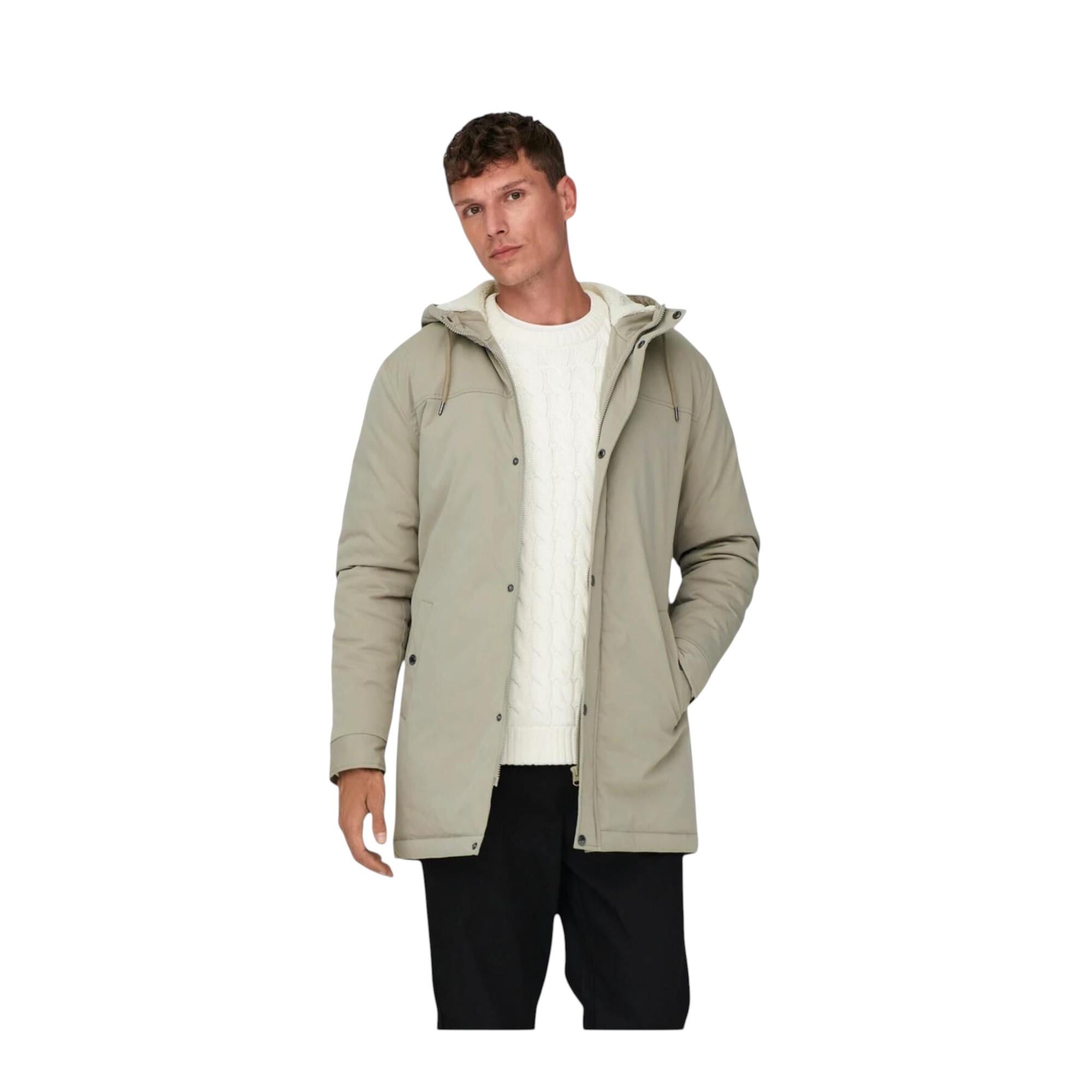 Erkek Parka Açık Haki 22025690