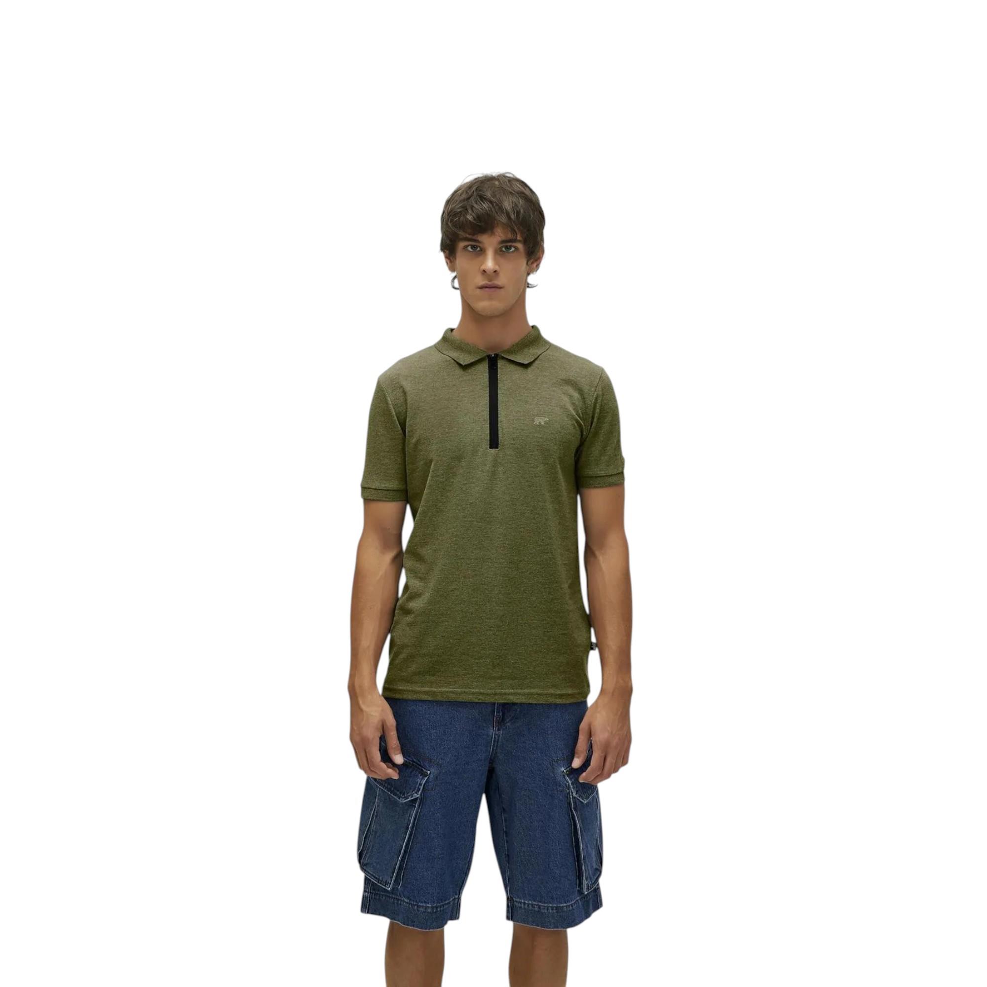 Erkek Polo Yaka Fermuarlı T-shirt