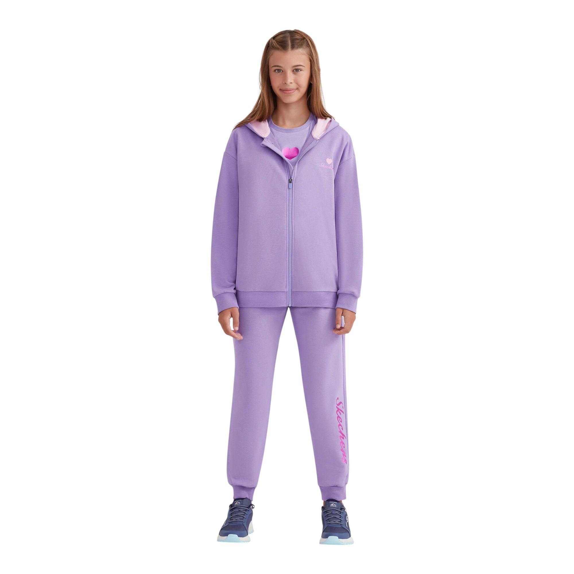 G Heavy Weight Fleece Printed Suit Track Suit  Kız Çocuk Mor Eşofman Takımı SK232133-505