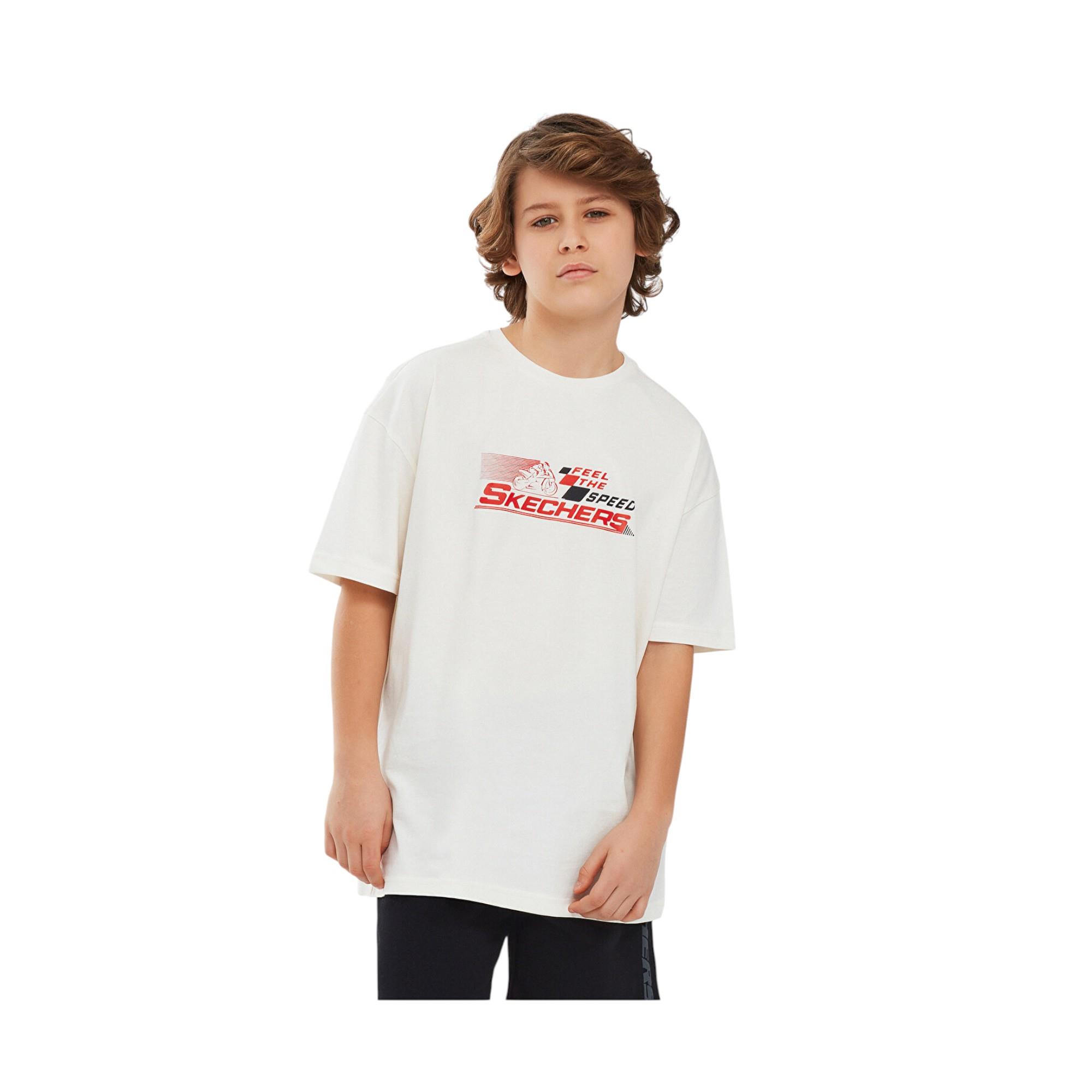 Graphic Tee B Short Sleeve Büyük Erkek Çocuk Beyaz Tshirt SK241020-102