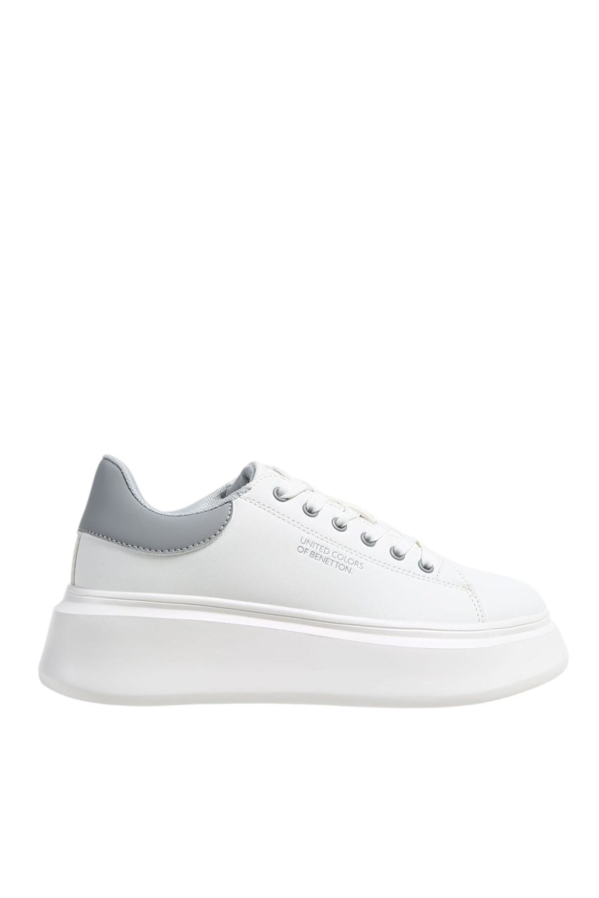 Kadın Beyaz Bağcıklı Sneaker Bnı-10232