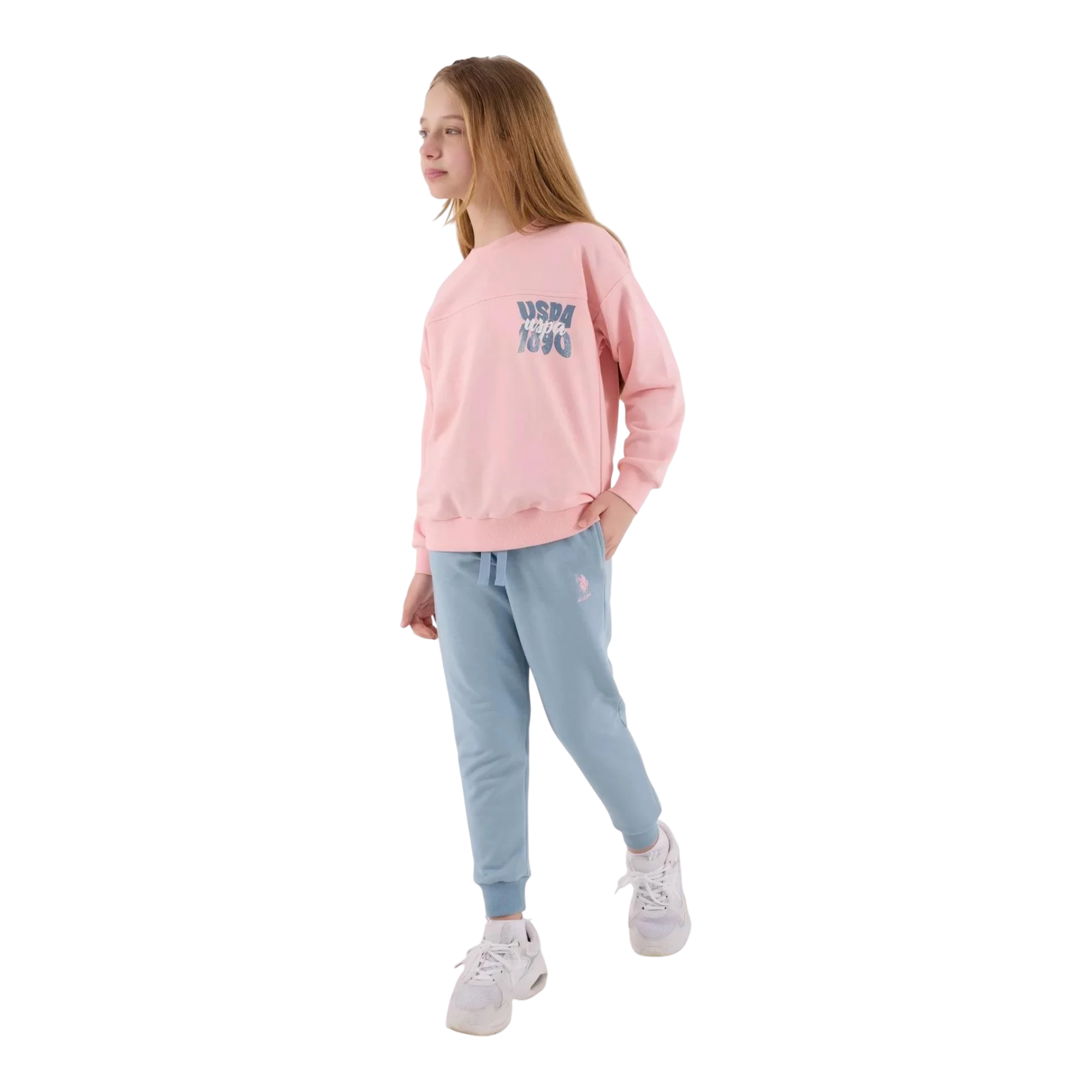 Kız Çocuk Pembe Eşofman Takımı US2317-4