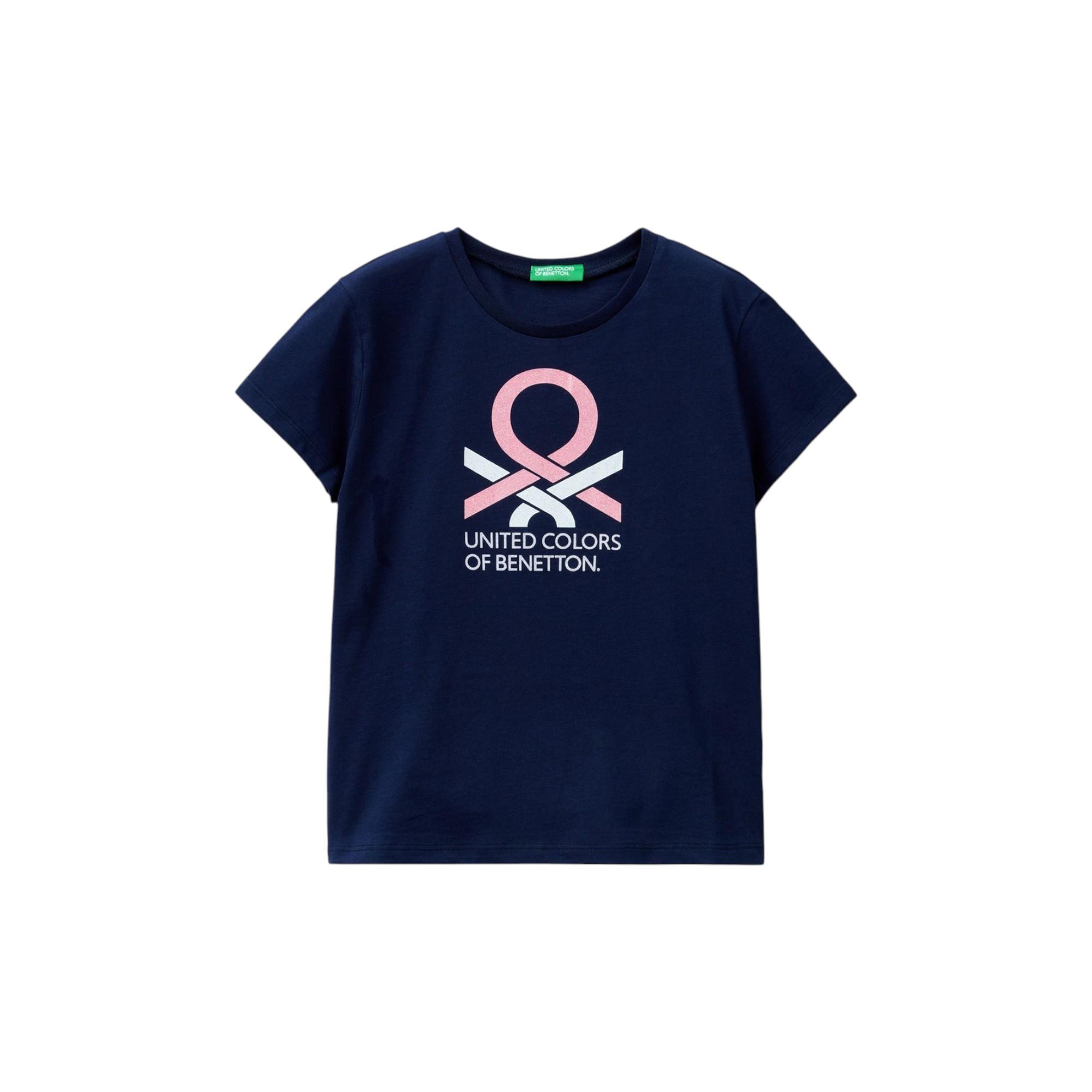 Kız Çocuk Simli Yazılı T-Shirt