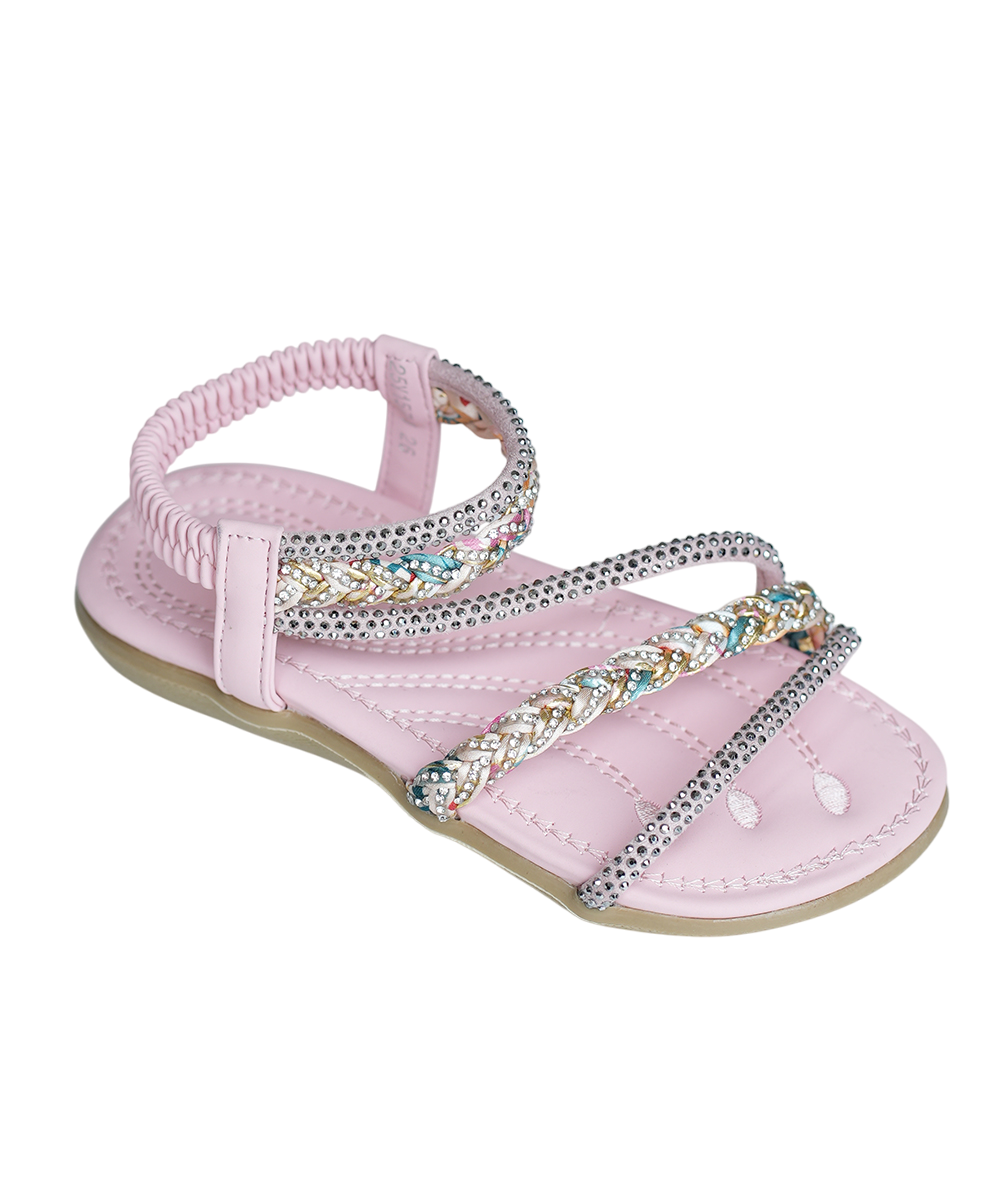 Kız çocuk Taş Detaylı Sandalet 25Y157-1