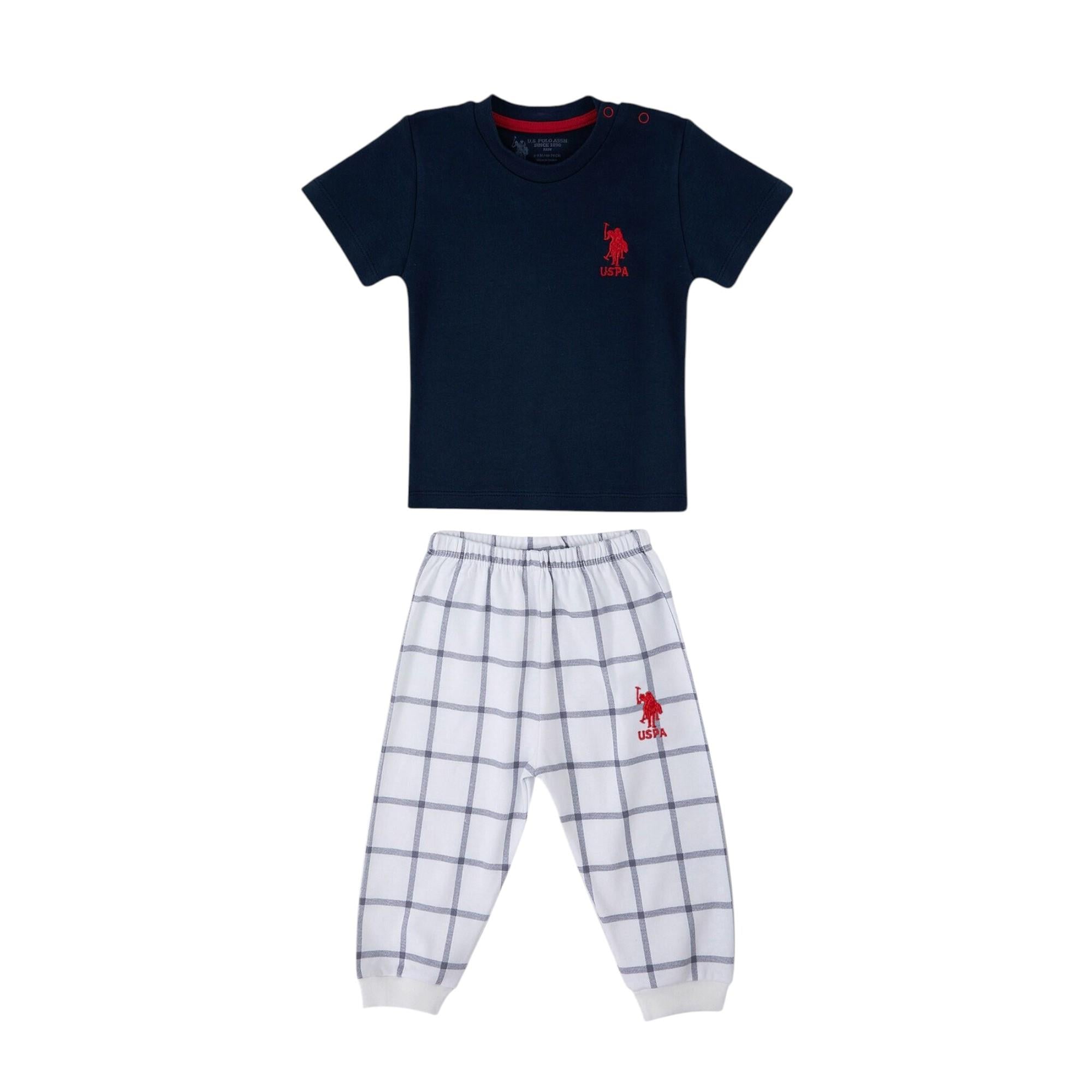 Lacivert Bebek Tshirt Takım USB1077