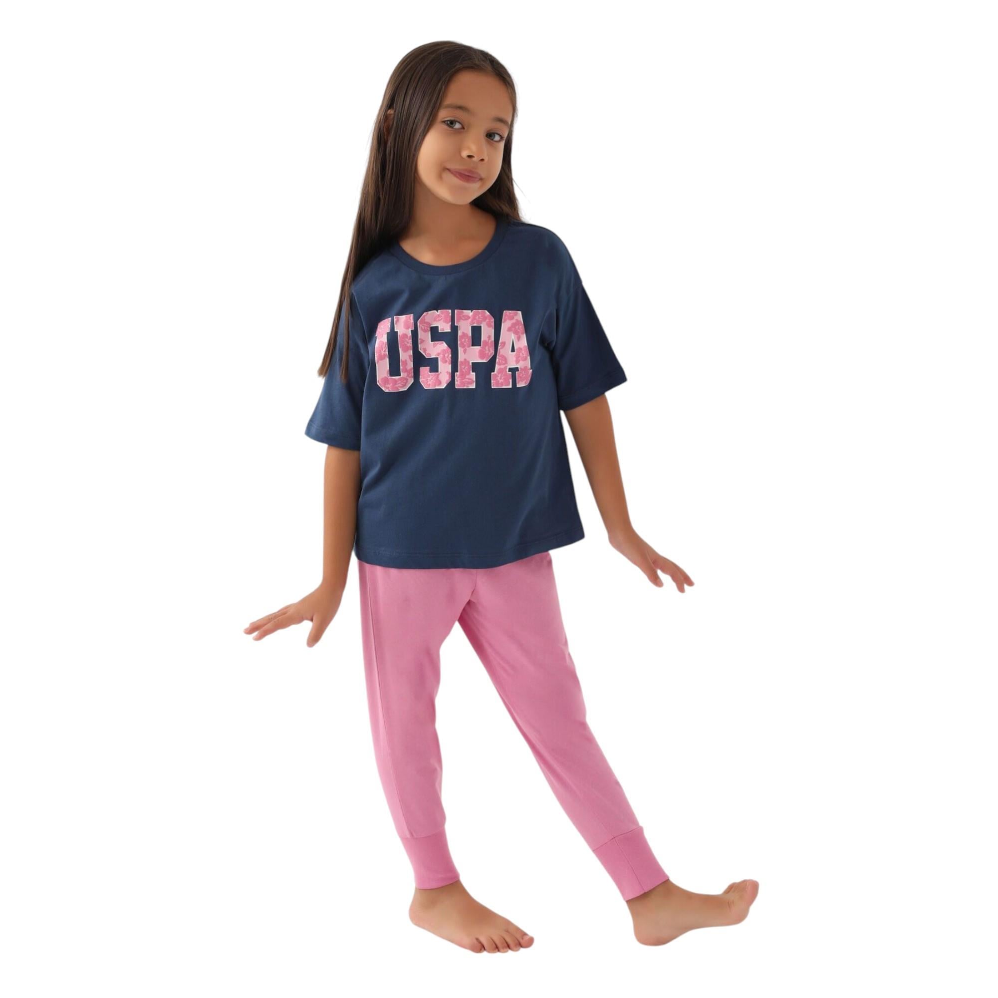 Lisanslı Floral Kız Çocuk Pijama Takımı