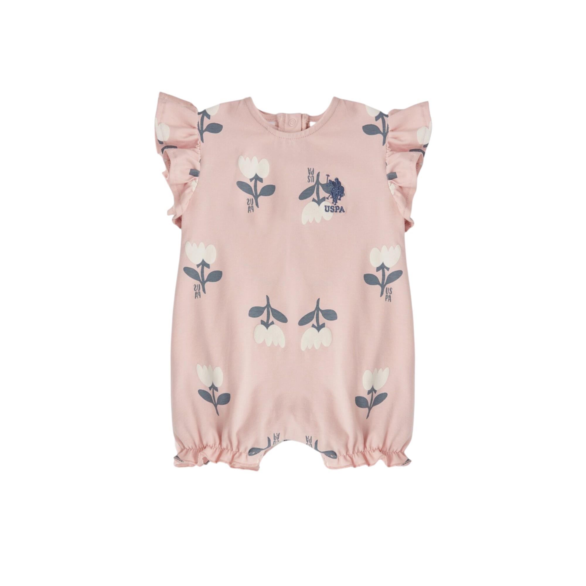 Lisanslı Roses Pembe Kız Bebek Tulum