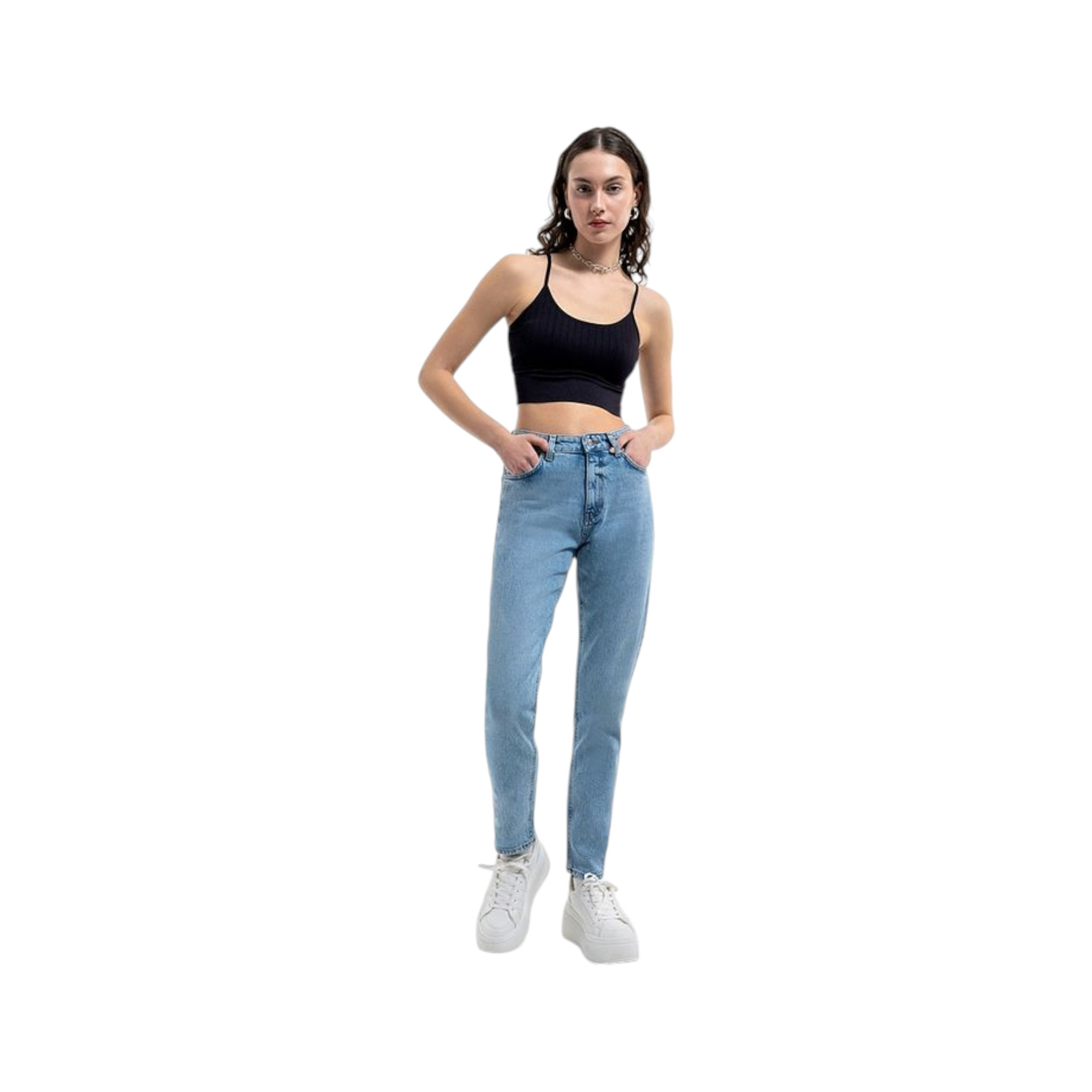 Mom Slim Fit Kadın Pantolon