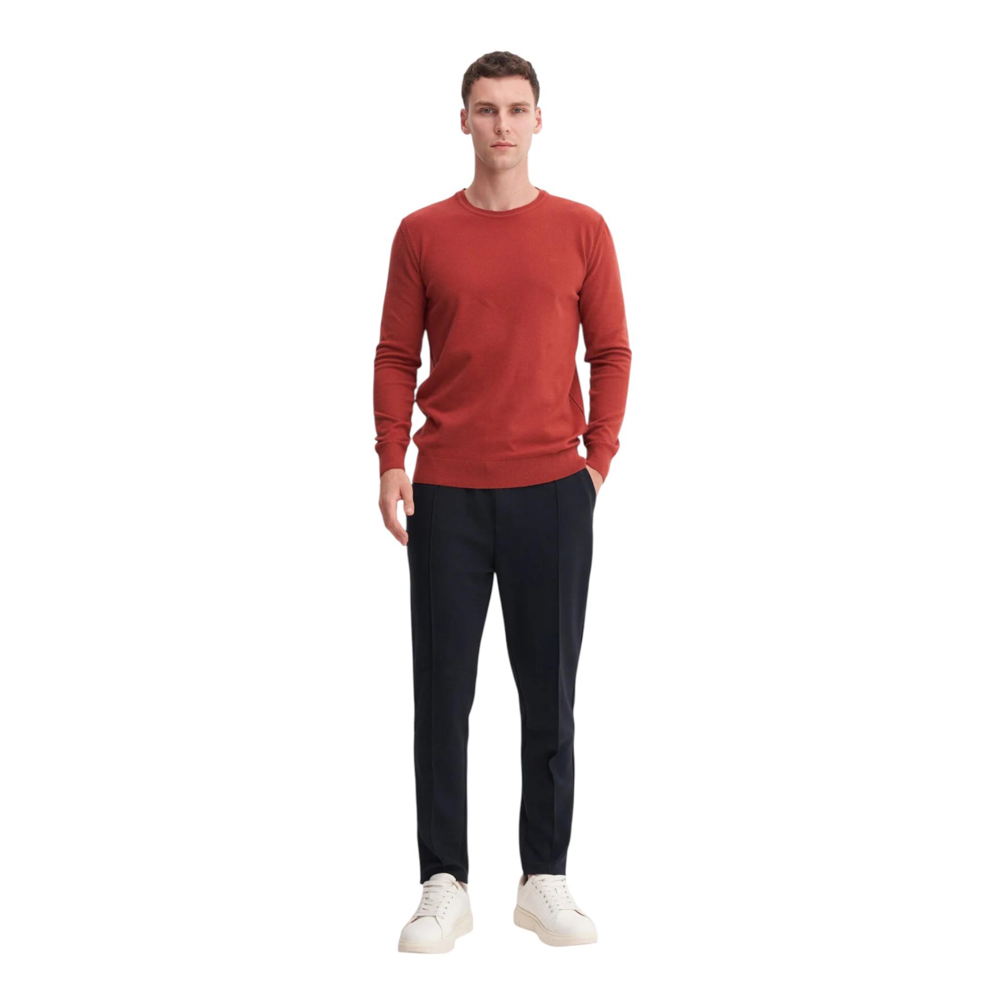 Slim Fit Soft Touch Basic Bisiklet Yaka Kazak-33155