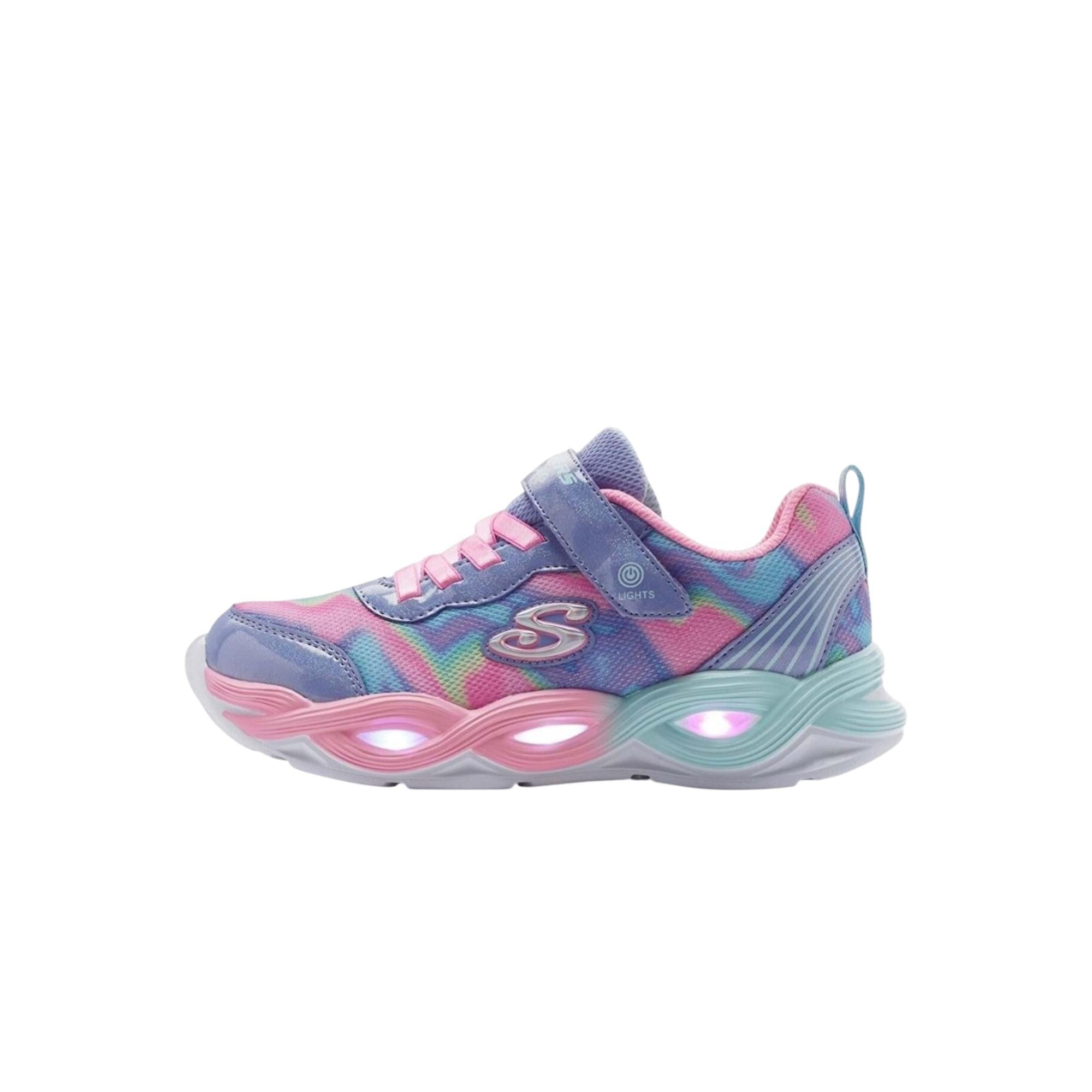 Twisty Glow - Sorbet Swirl 303716L Ortopedik Işıklı Çocuk Spor Ayakkabı MOR