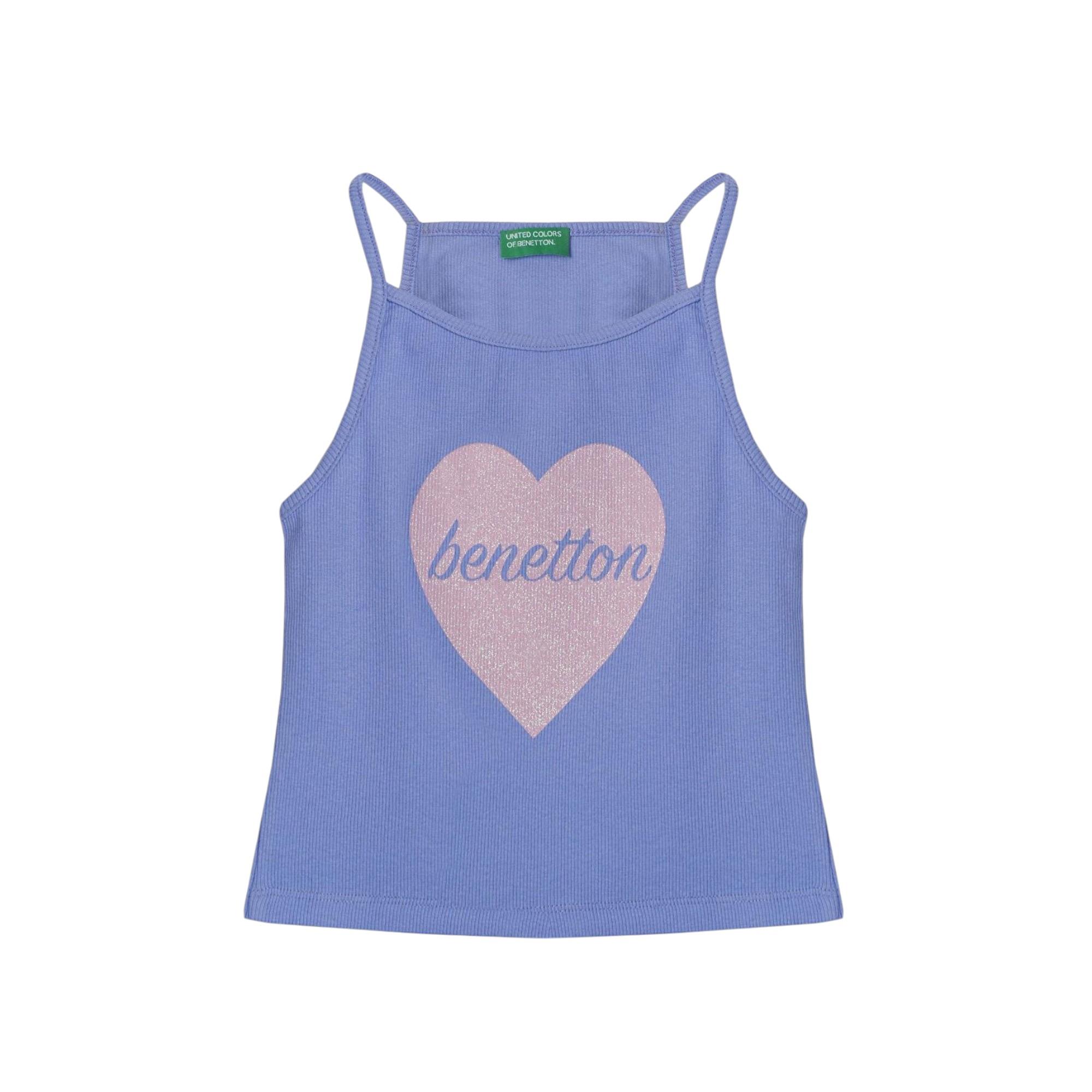 United Colors Of Benetton Kız Çocuk Mavi Atlet BNT-G21220