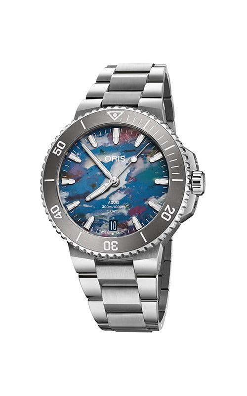 Oris 01 400 7790 4150-07 8 23 02PEB Aquis Date Erkek Kol Saati