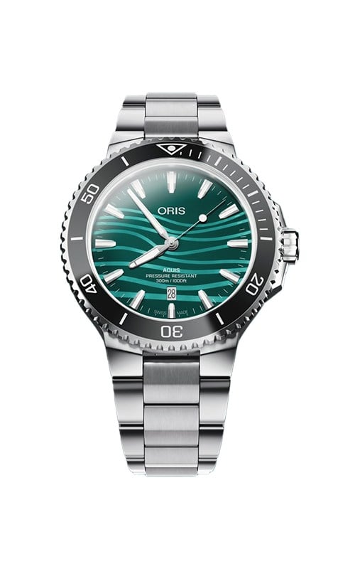 Oris 01 733 7789 4197-Set Aquis Yangtze Jiangtun Erkek Kol Saati