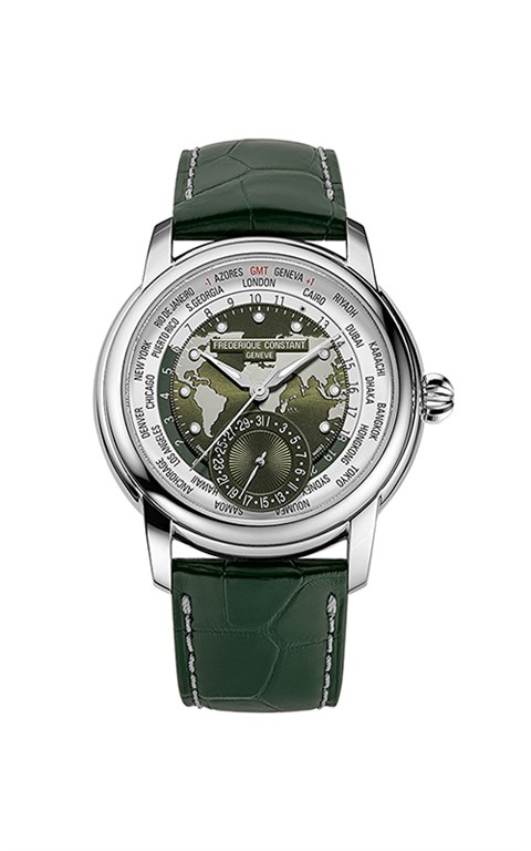 Frederique Constant FC.718KWM4H6 Worldtimer Manufacture Erkek Kol