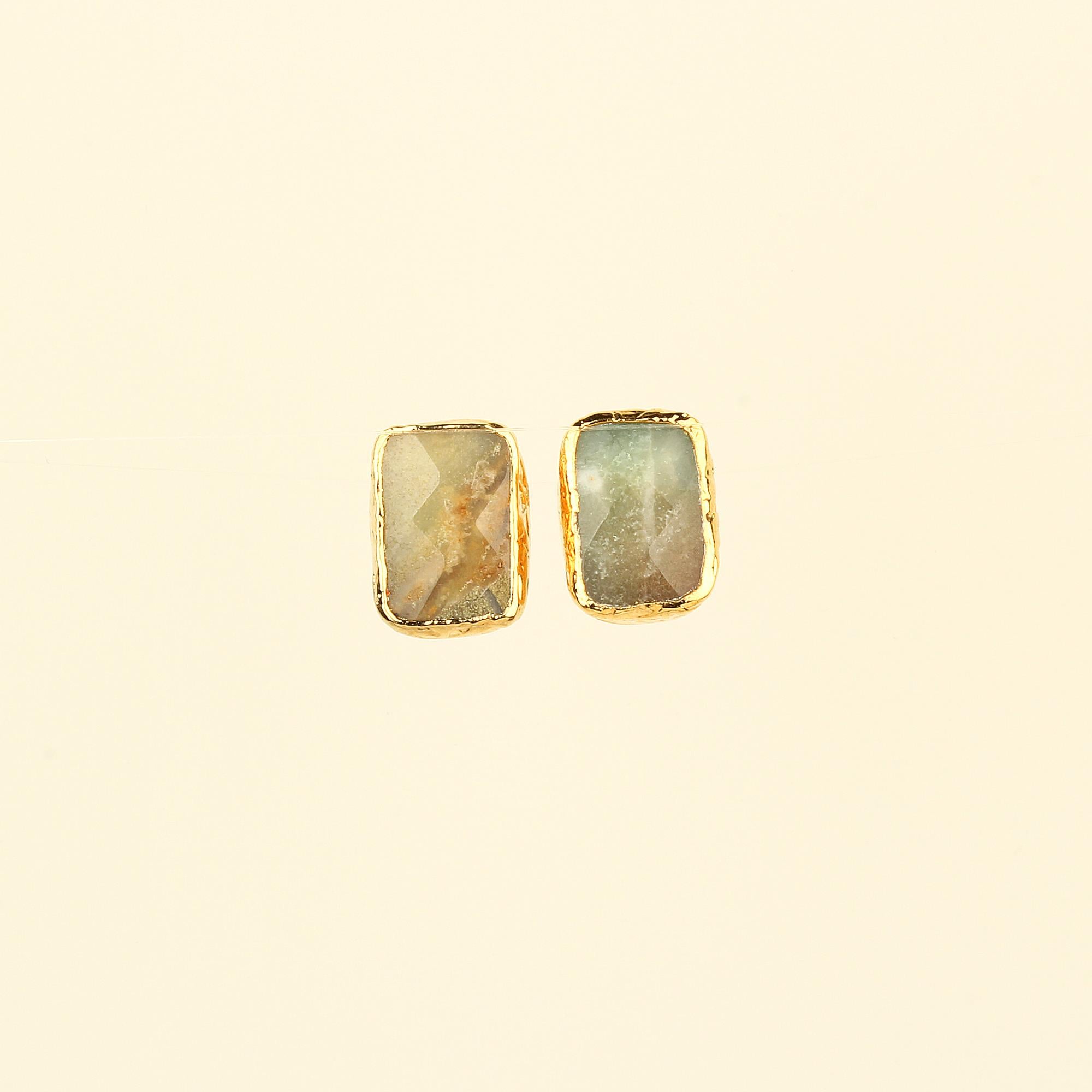 Amazonite Stone Squar Earrings