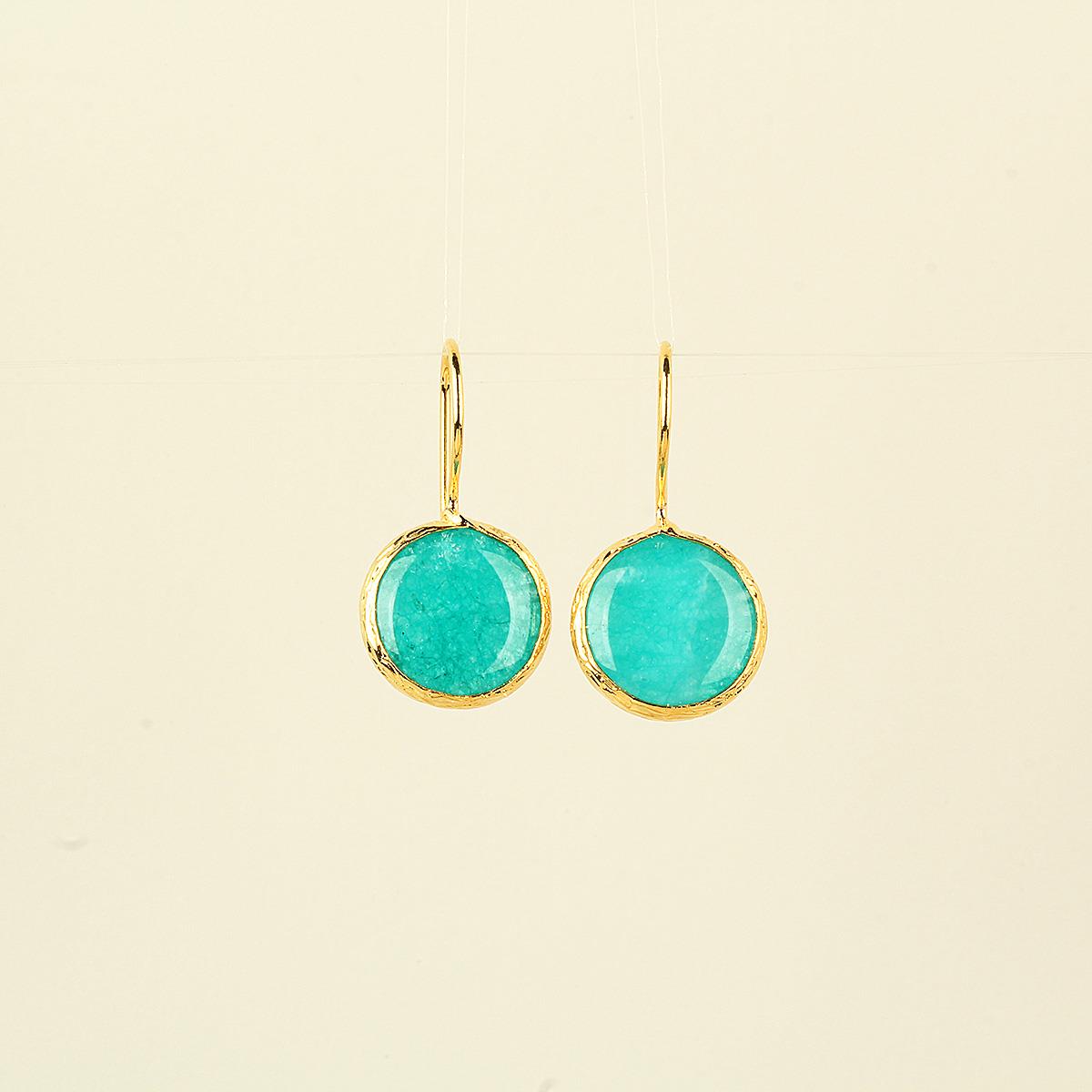 Blue Natural Stone Hook Earring