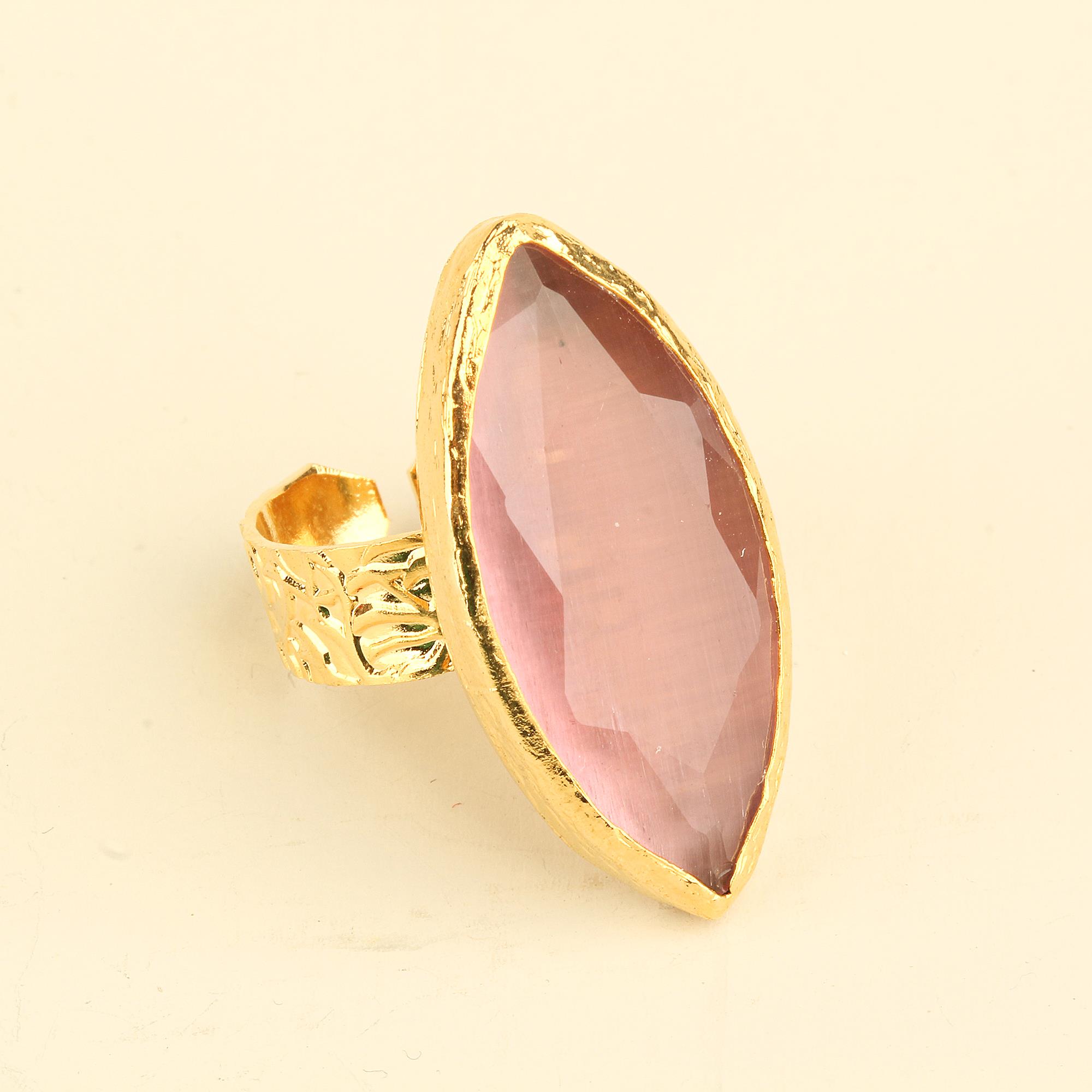 Cat Eye Oval Mono Ring