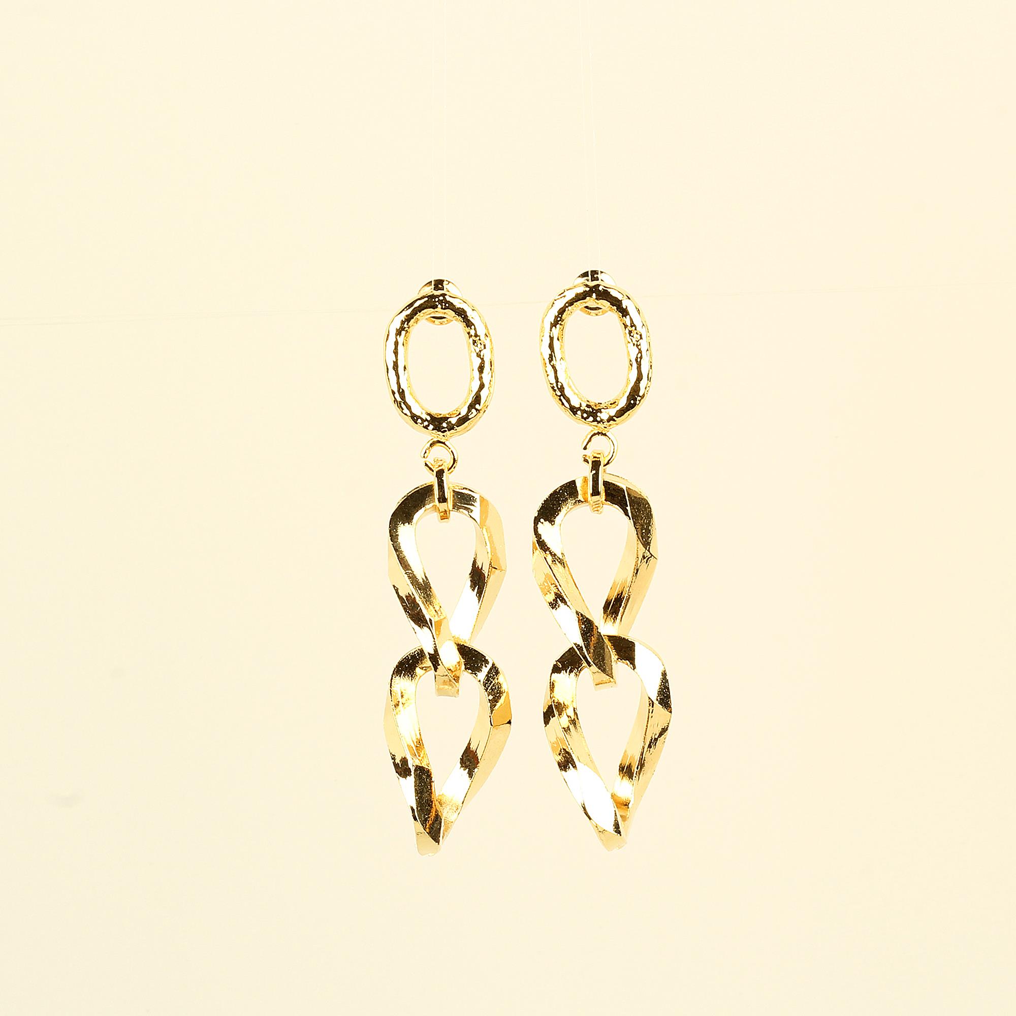 Chain Dangle Metal Earrings
