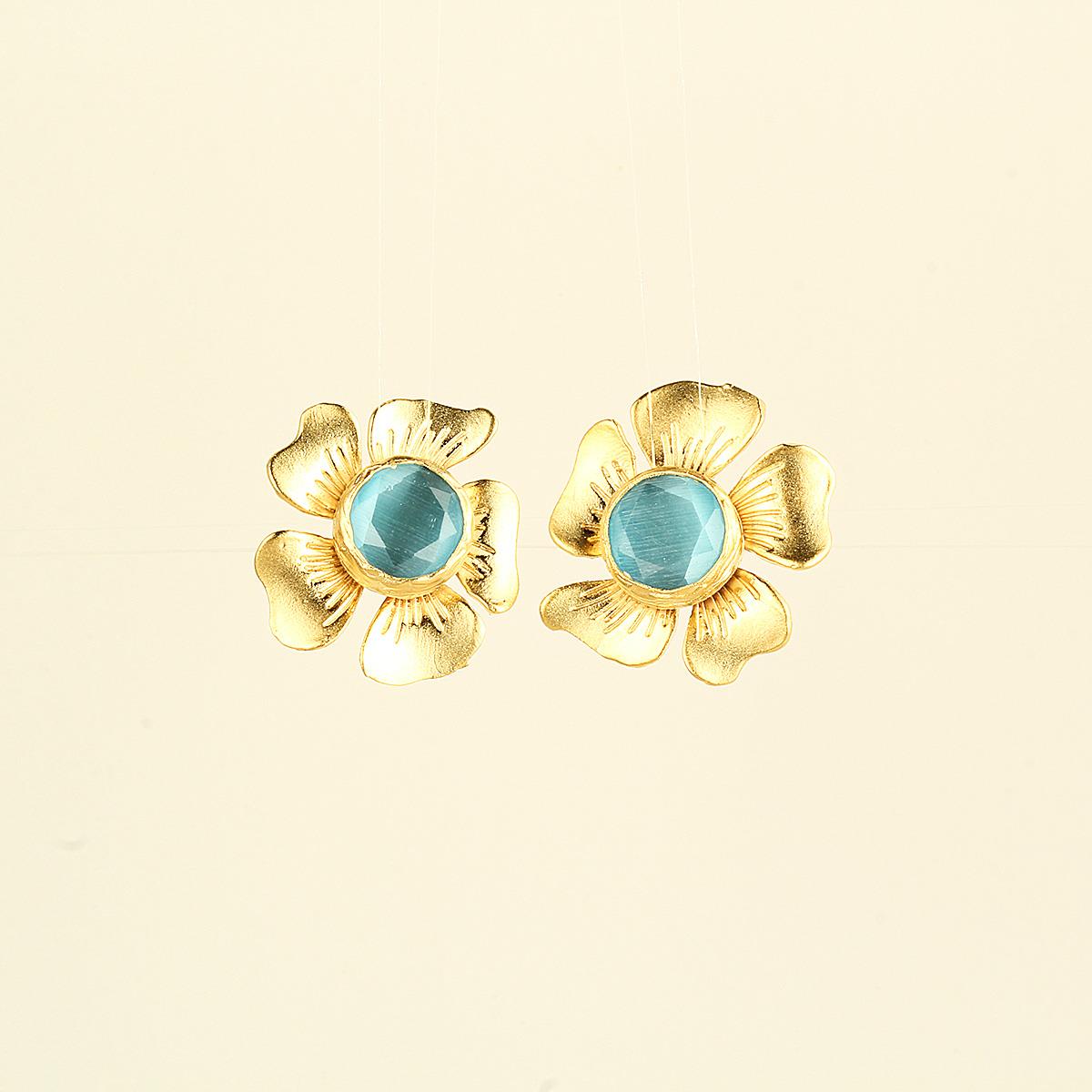 Daisy Blue Sky Natural Stone Earrings