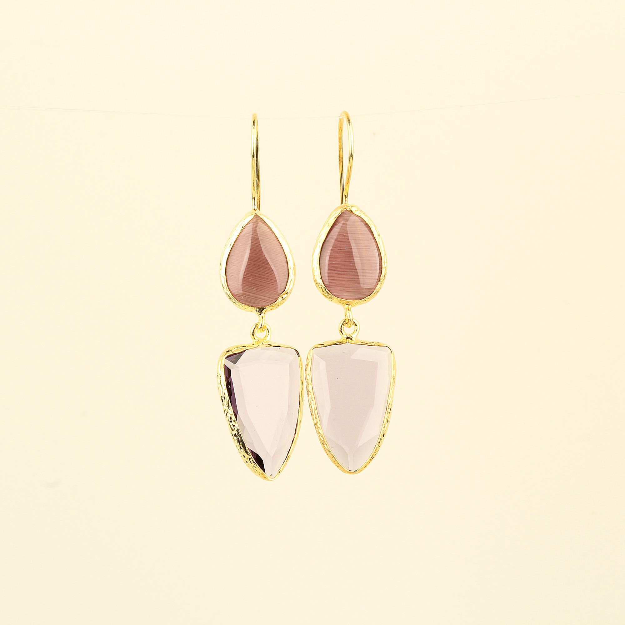 Duo Natural Stone Earrings