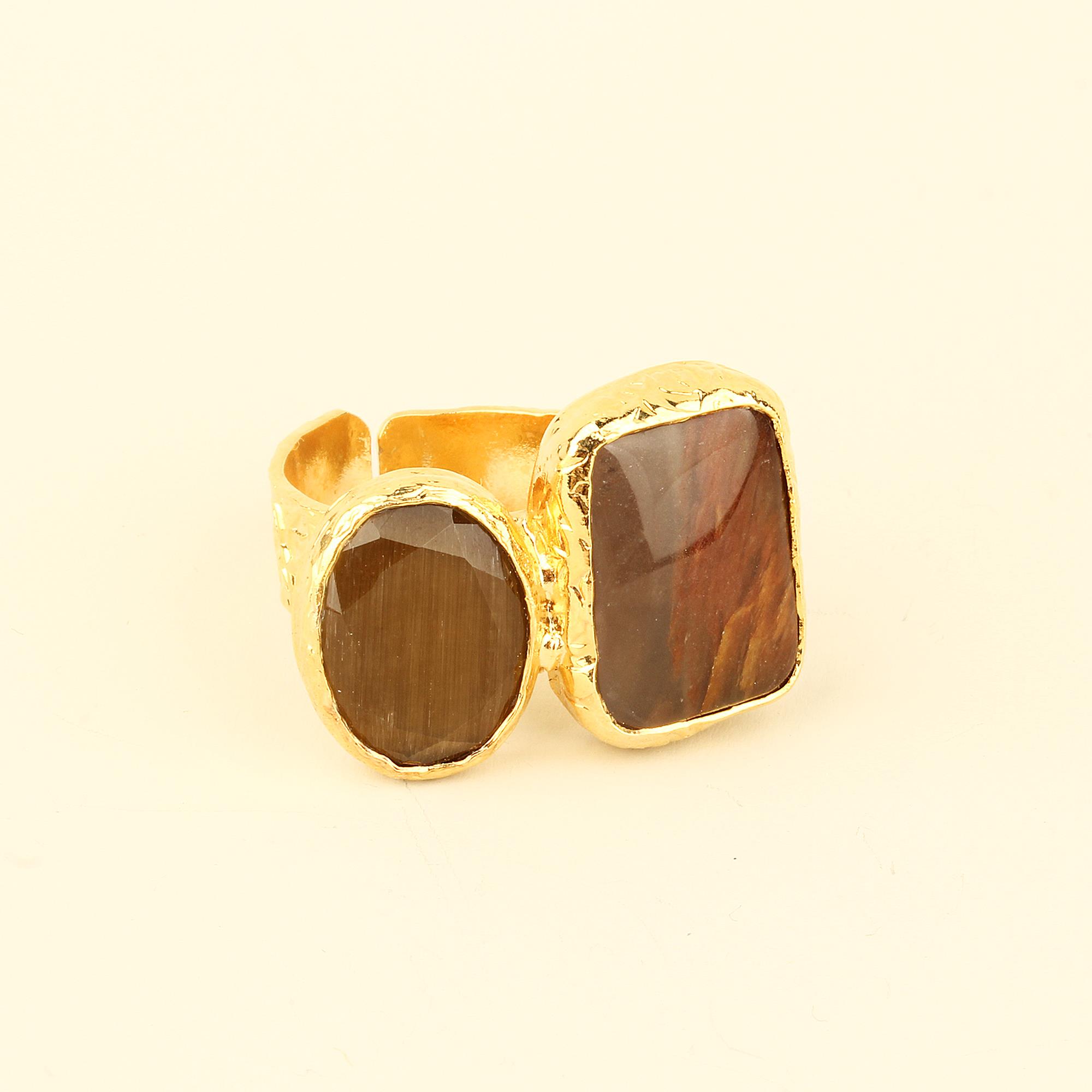 Duo Natural Stone Ring