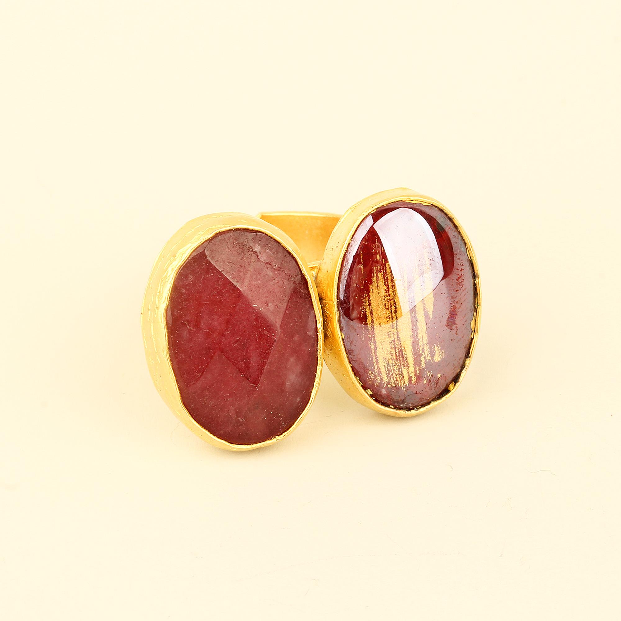 Duo Natural Stone Ring