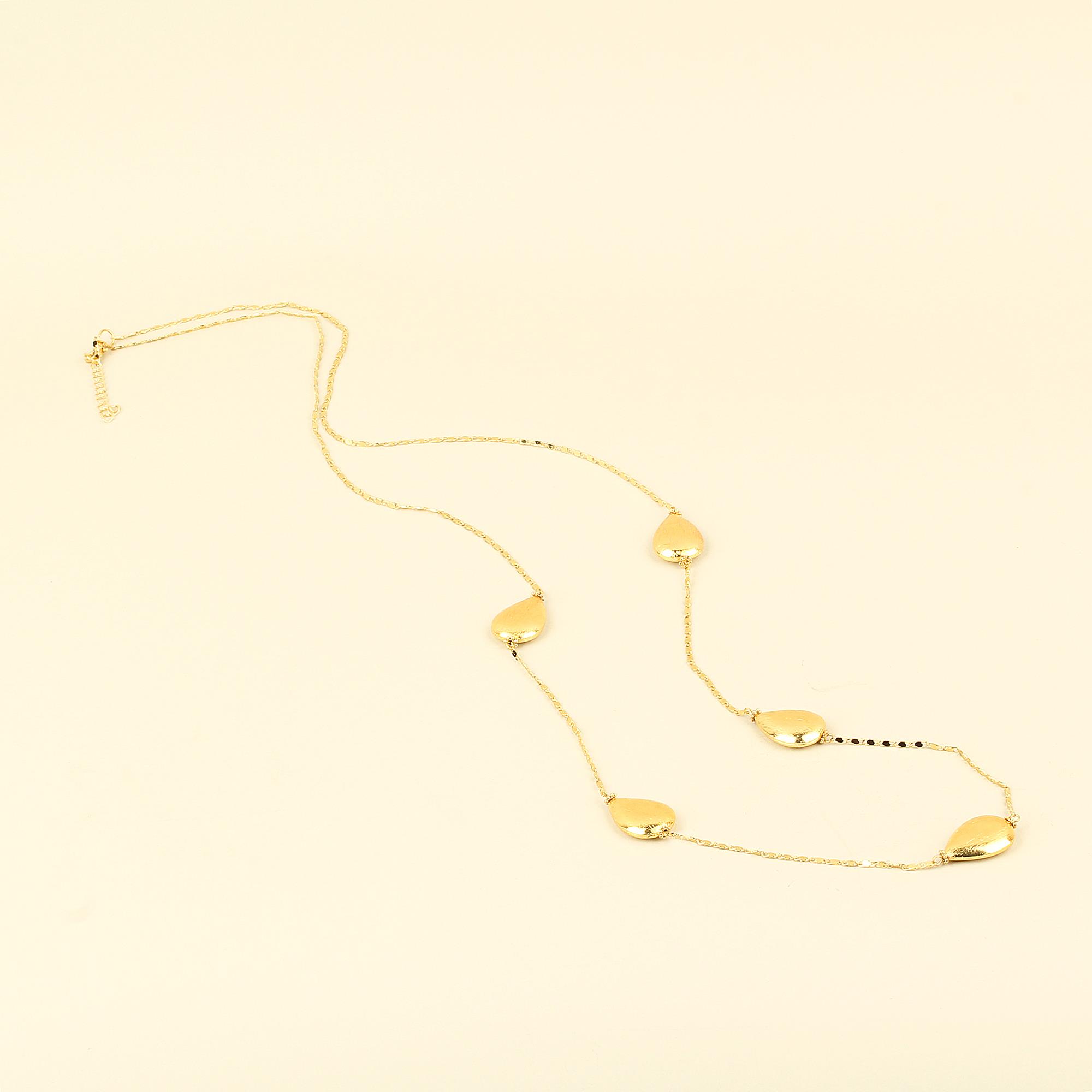 Gold Plated Chain Long Necklace