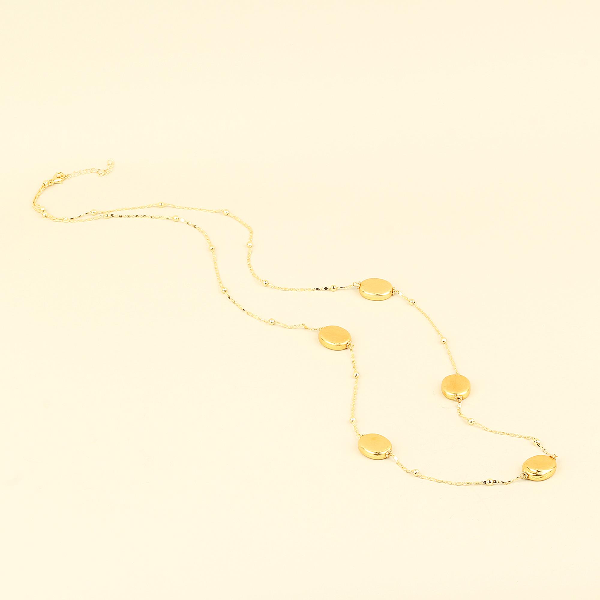Gold Plated Chain Long Necklace