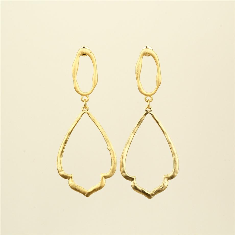 Gold Plated Metal Stud Earrings