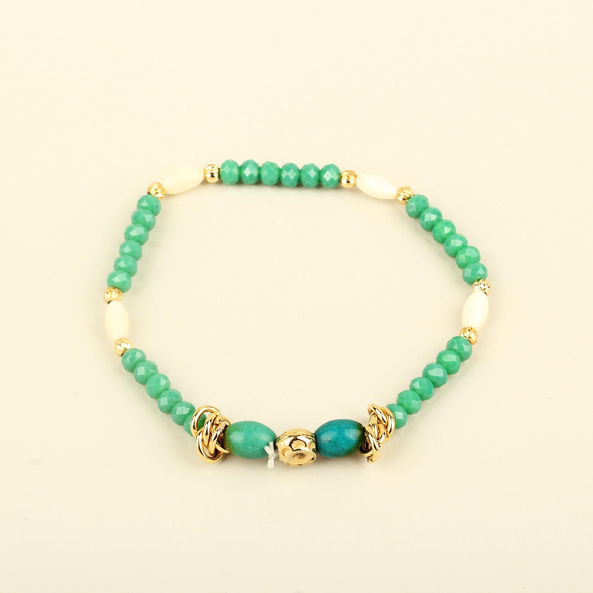 Green Pearlescent  Elastic Bracelet