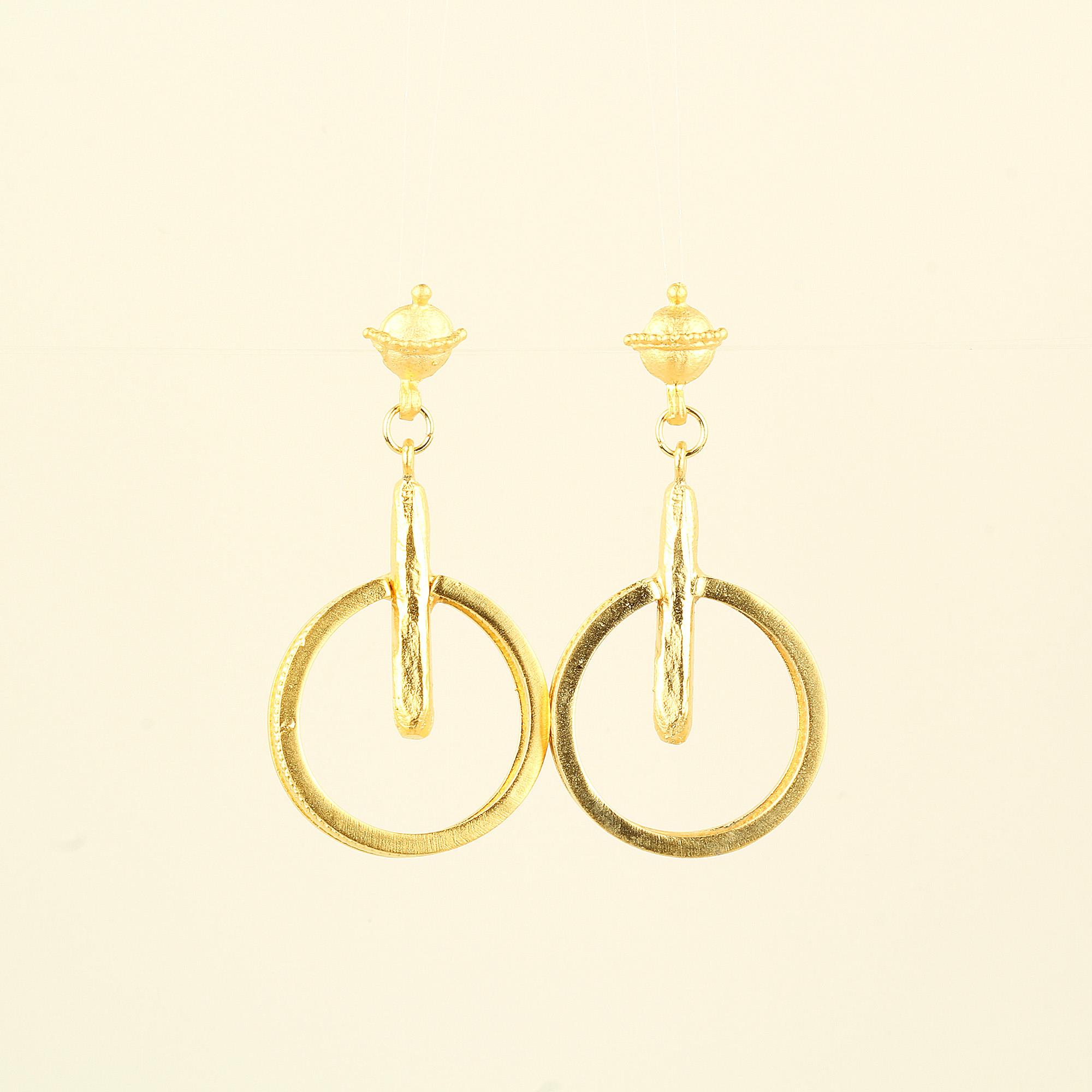 Hoop Dangled Metal Earrings