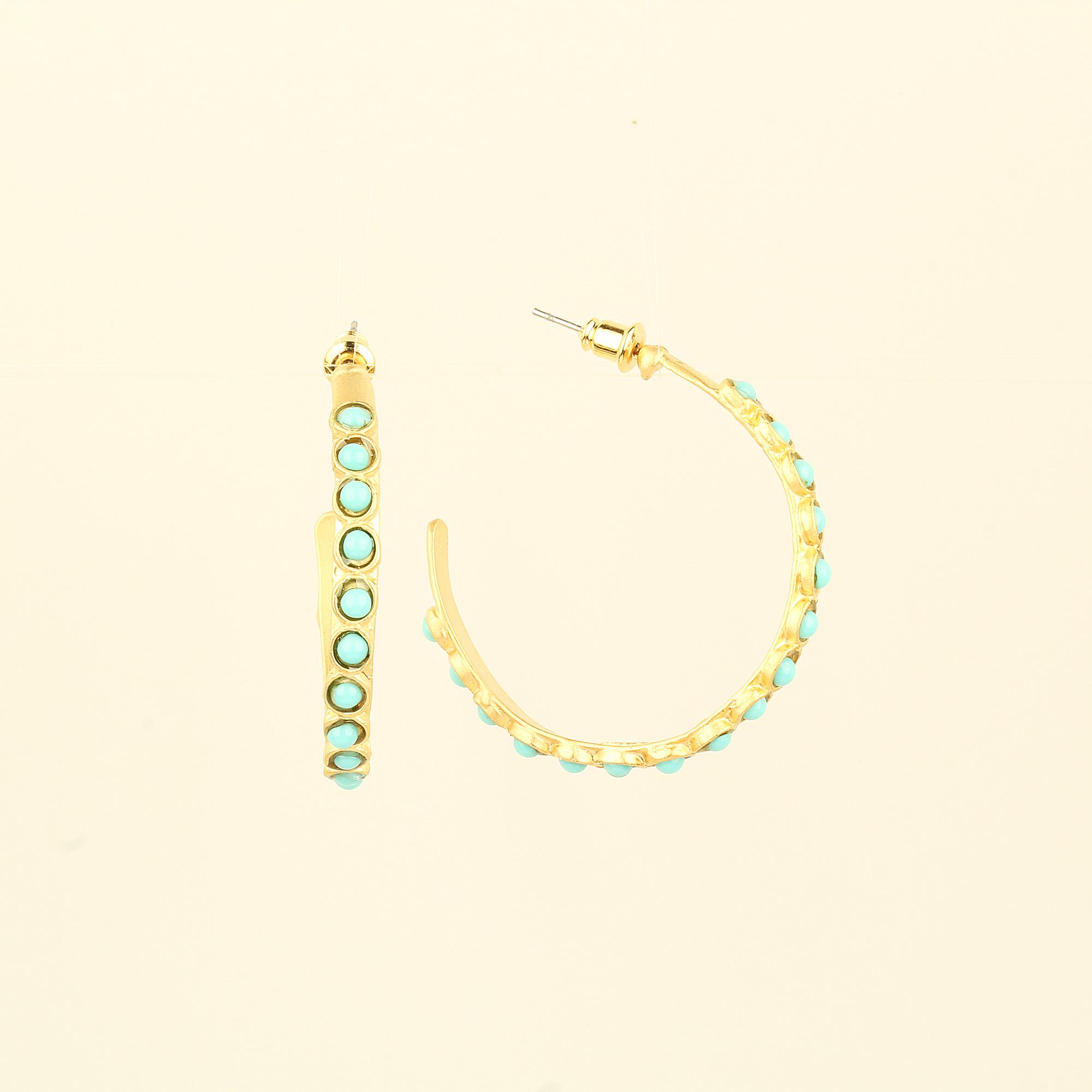 Hoop Earrings With Beads