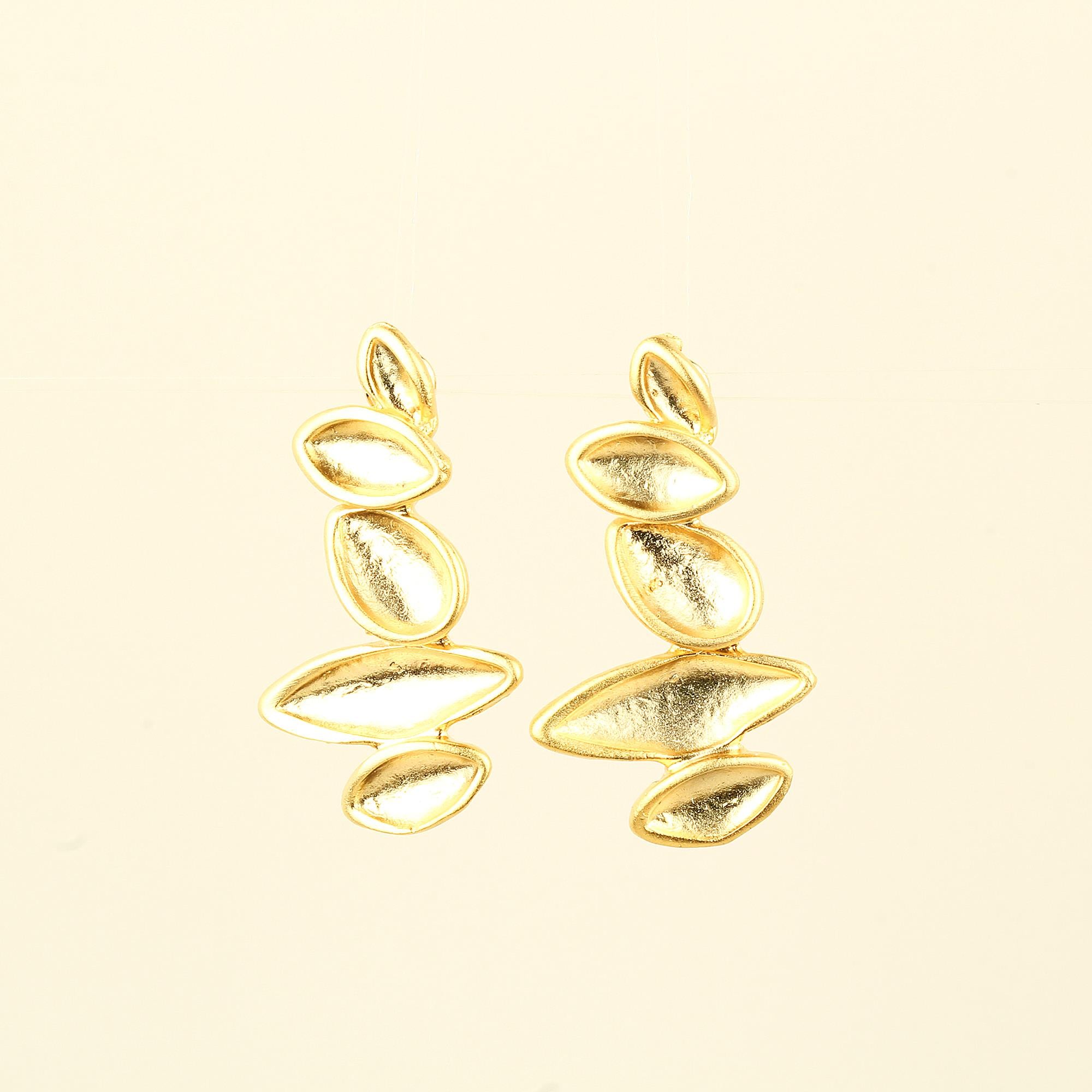 Lotus Petals Metal Earrings