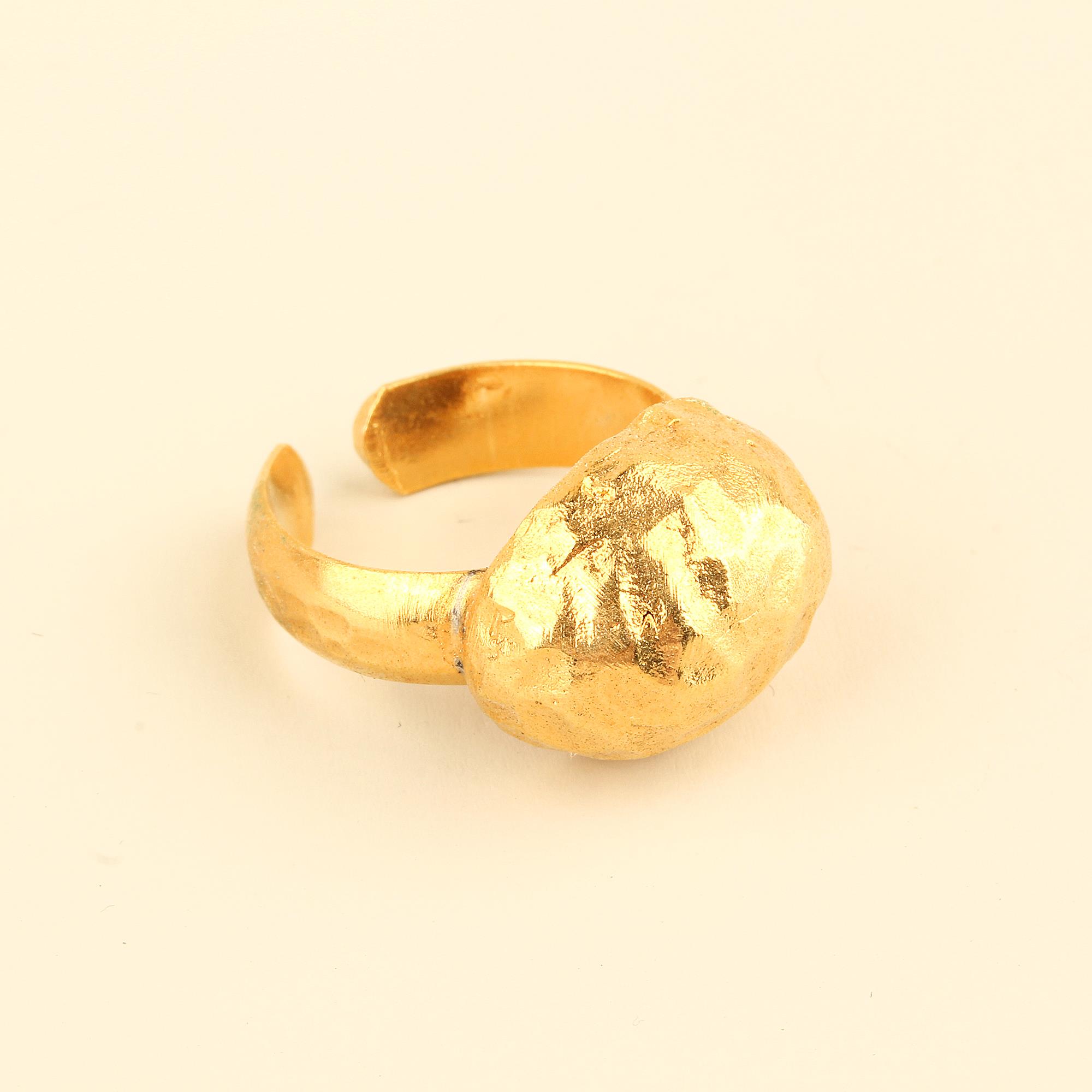 Metal Hammered Adjustable Ring