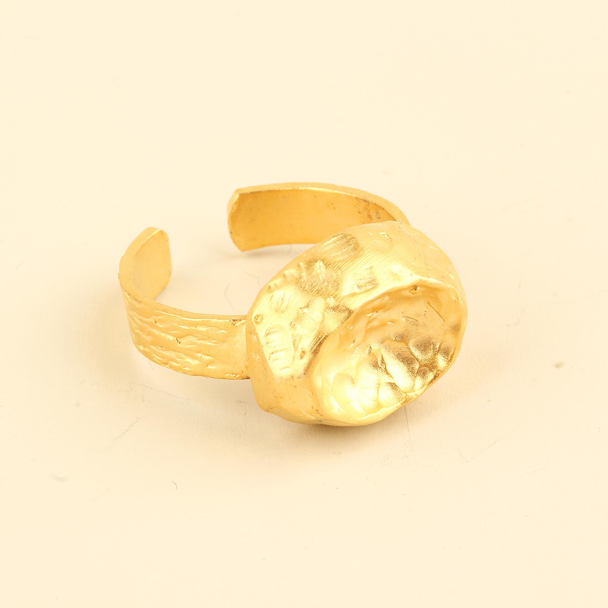 Metal Hammered Adjustable Ring