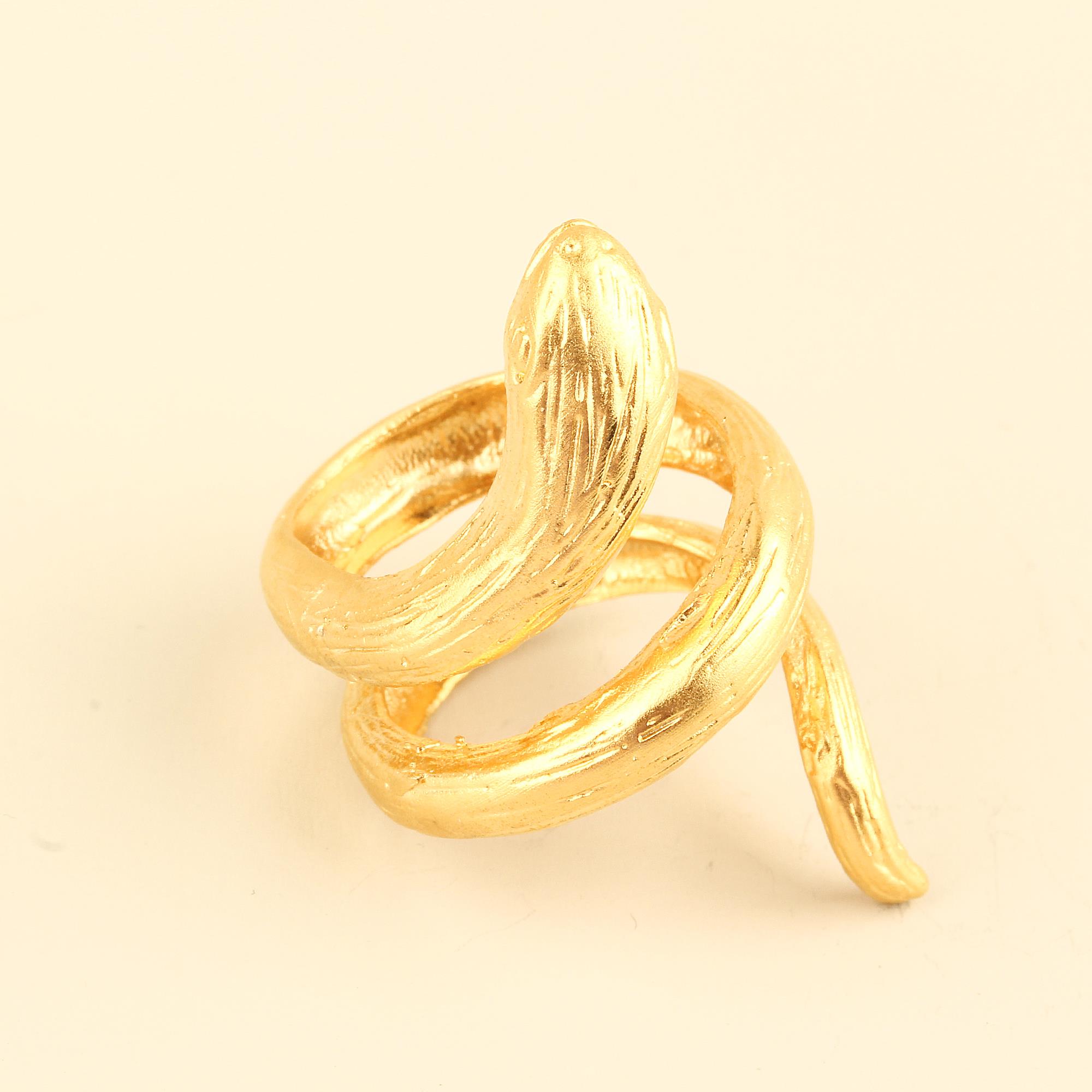 Metal Snake Adjustable Ring