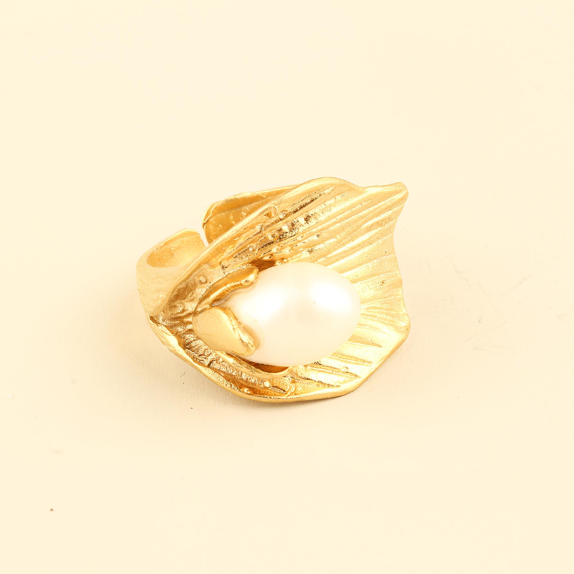 Natural Stone Metal Ring