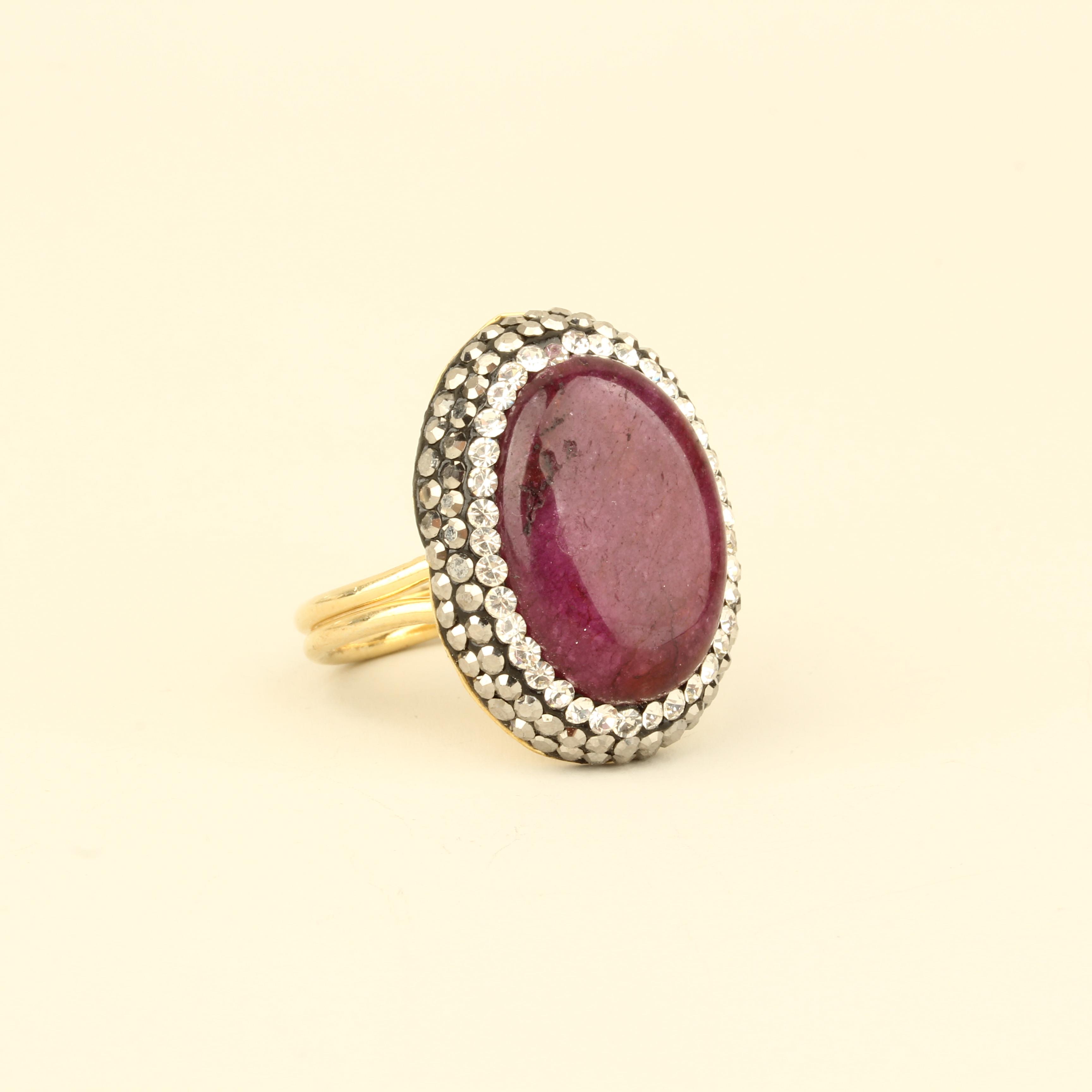 Natural Stone Mono Ring