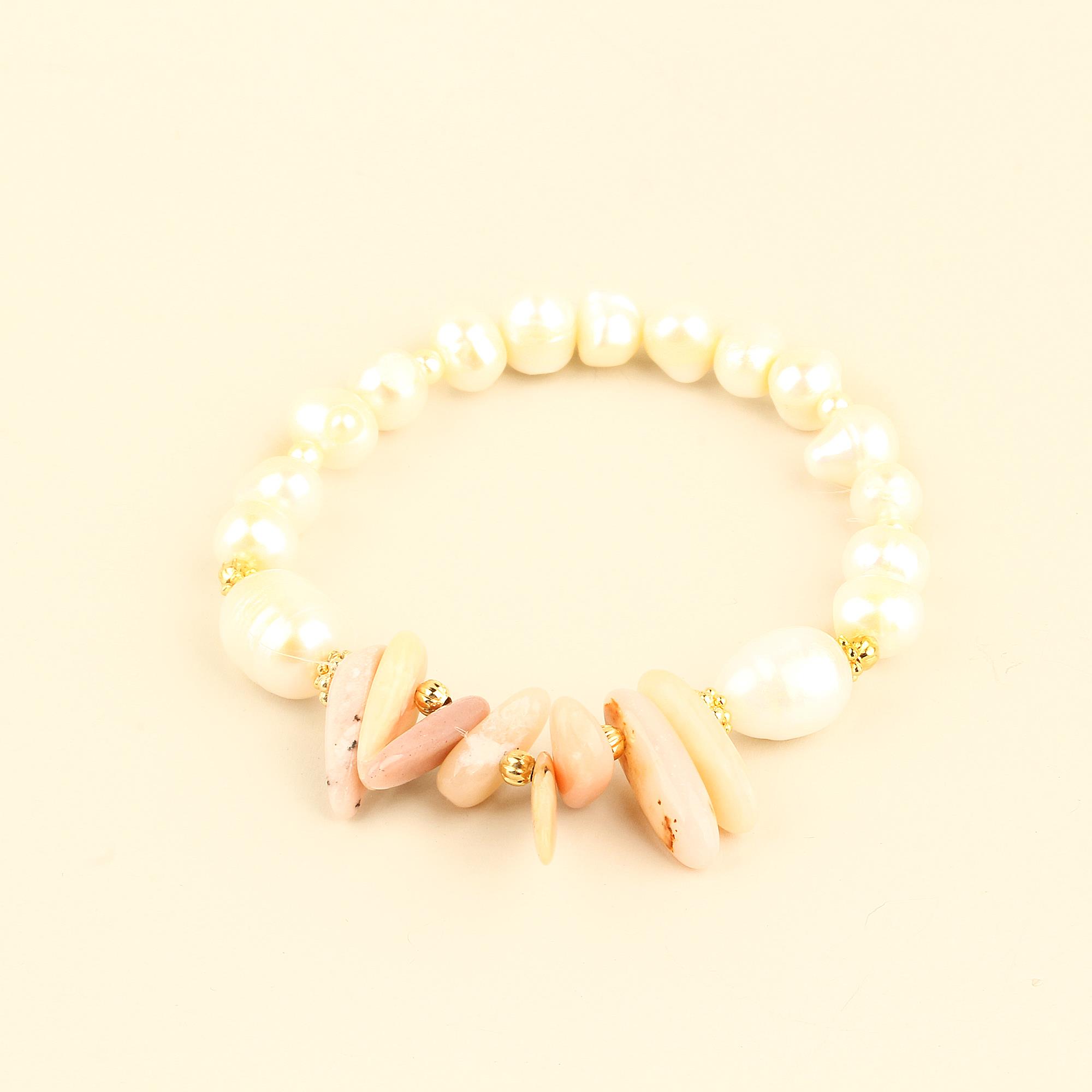 Natural Stones and Pearl Bracelet