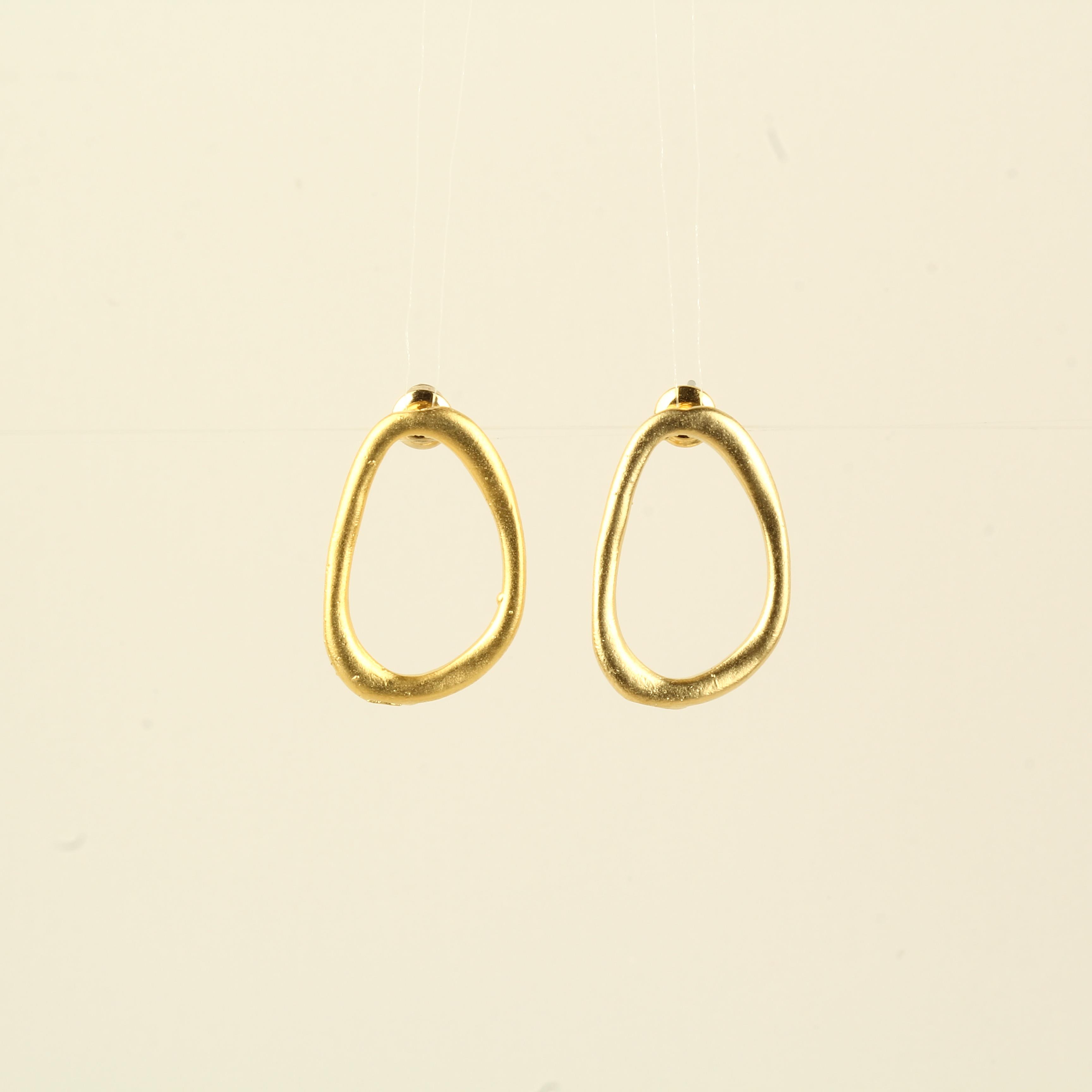 Oval Metal Earrings