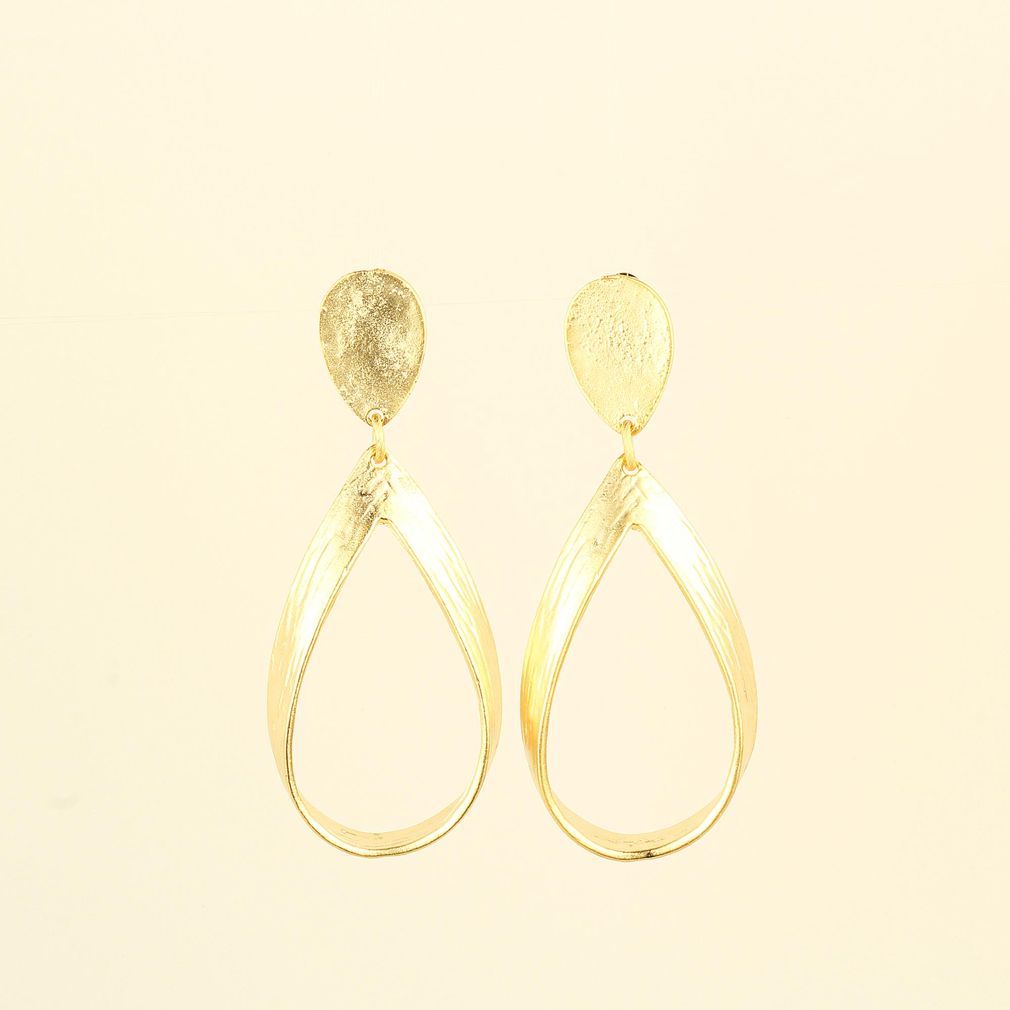 Pear Metal Earrings