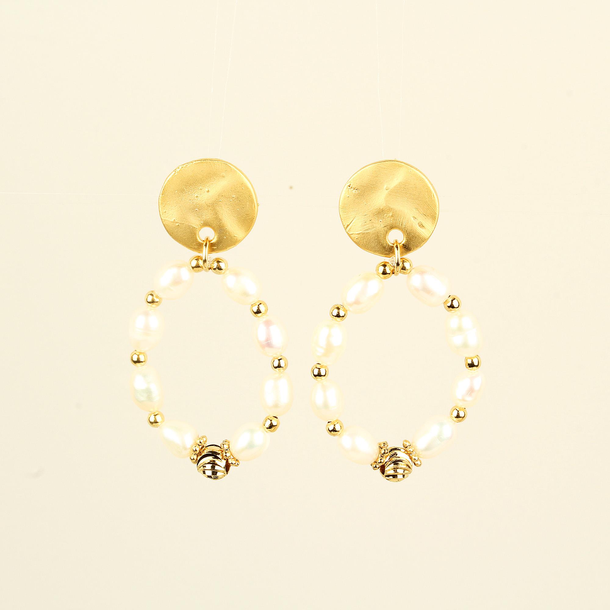 Pearl Hoop Earrings