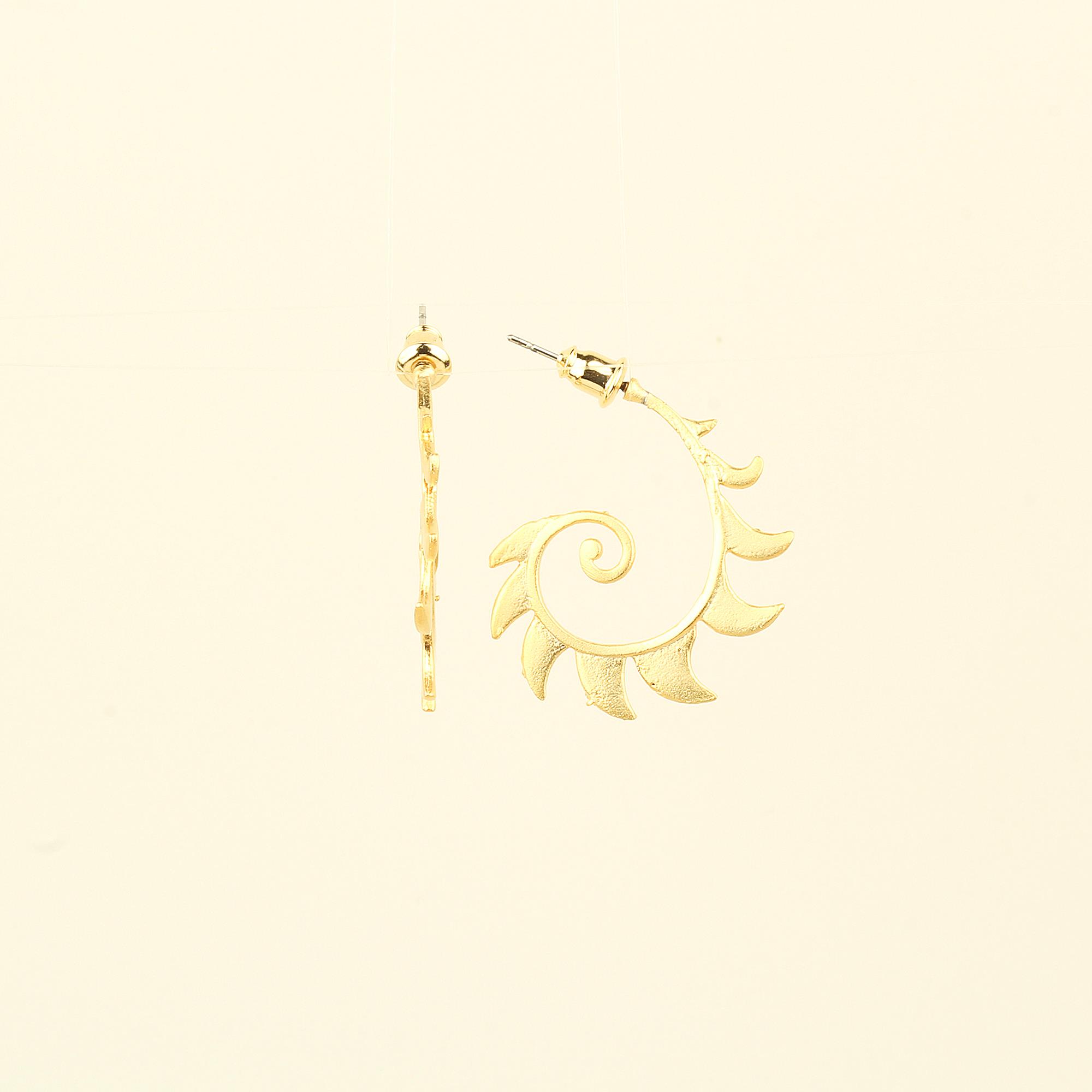 Spiral Earrings with Spikes