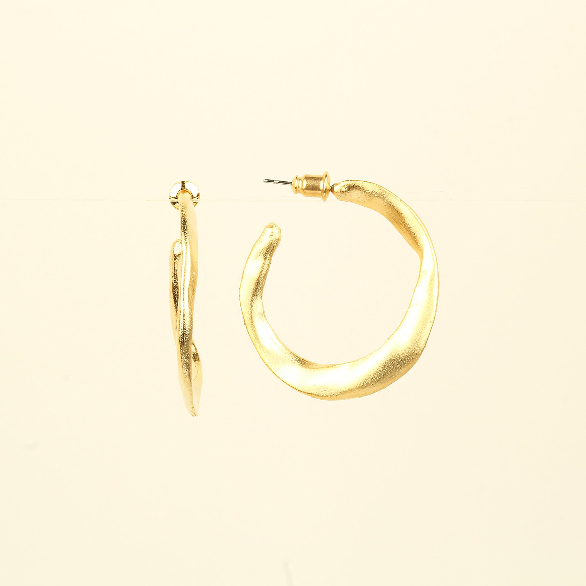 Stamped Hoop Earrings