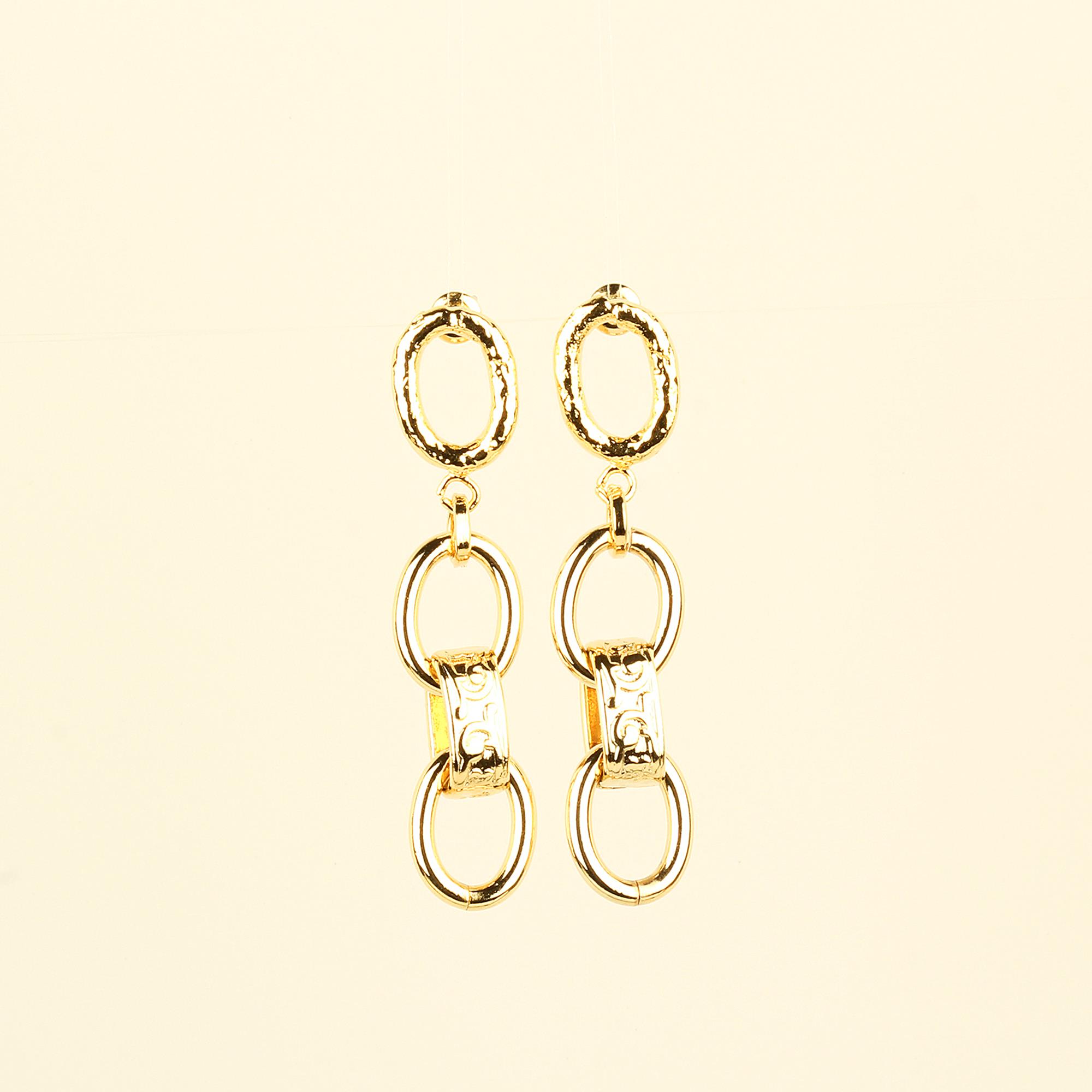 Trio Hoop Metal Earrings