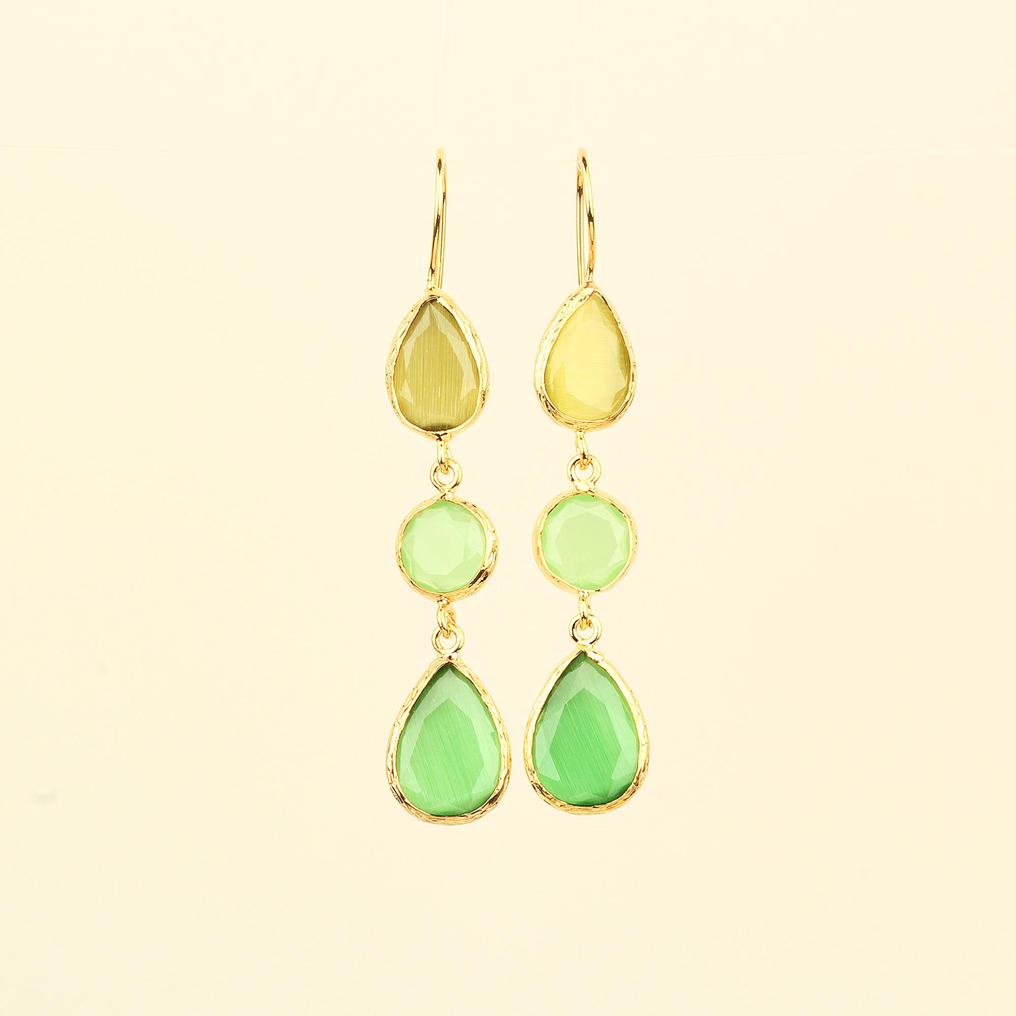 Trio Natural Stone Earrings