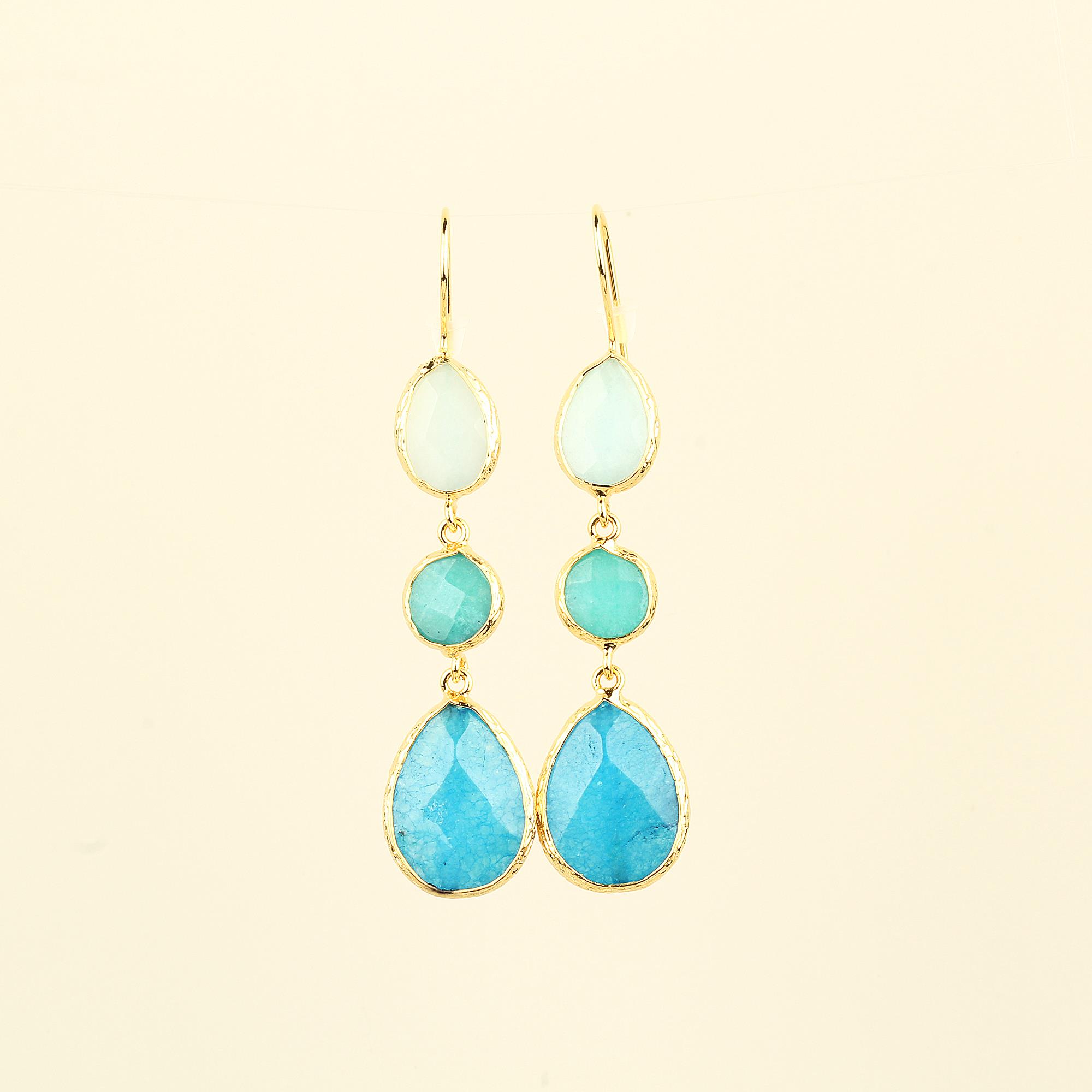 Trio Natural Stone Earrings