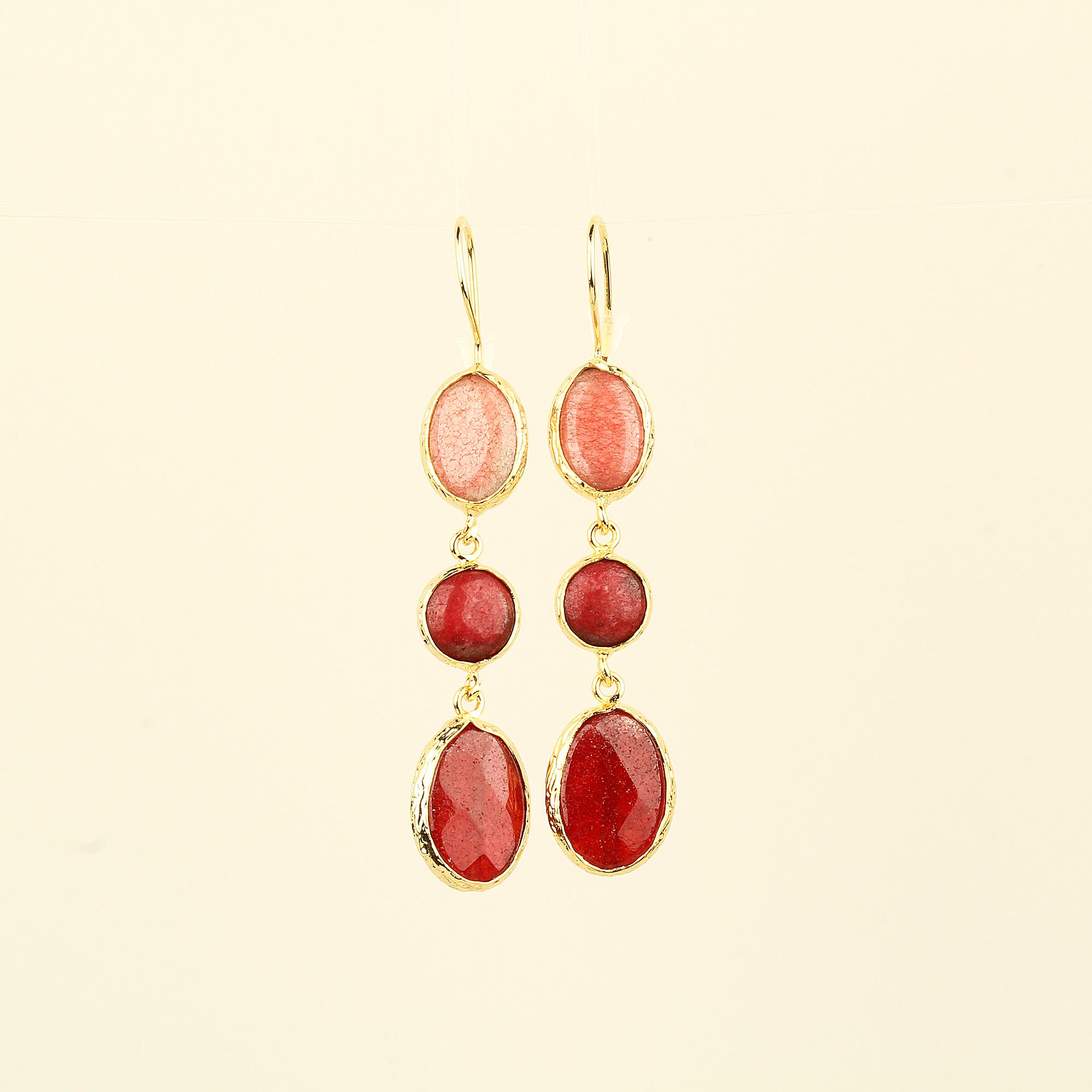 Trio Natural Stone Earrings