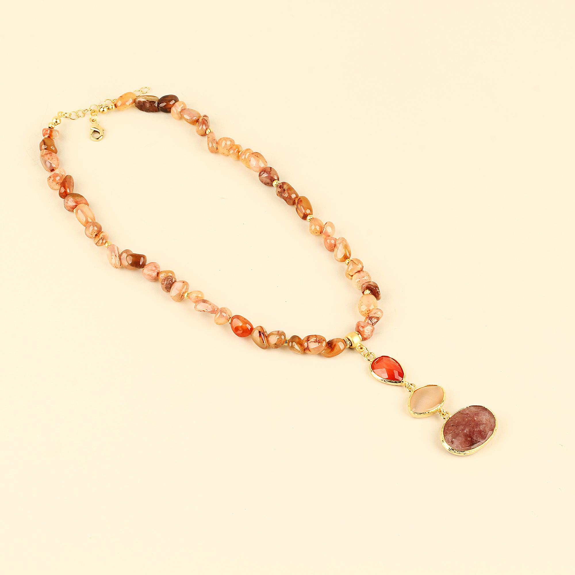 Trio Natural Stone Necklace